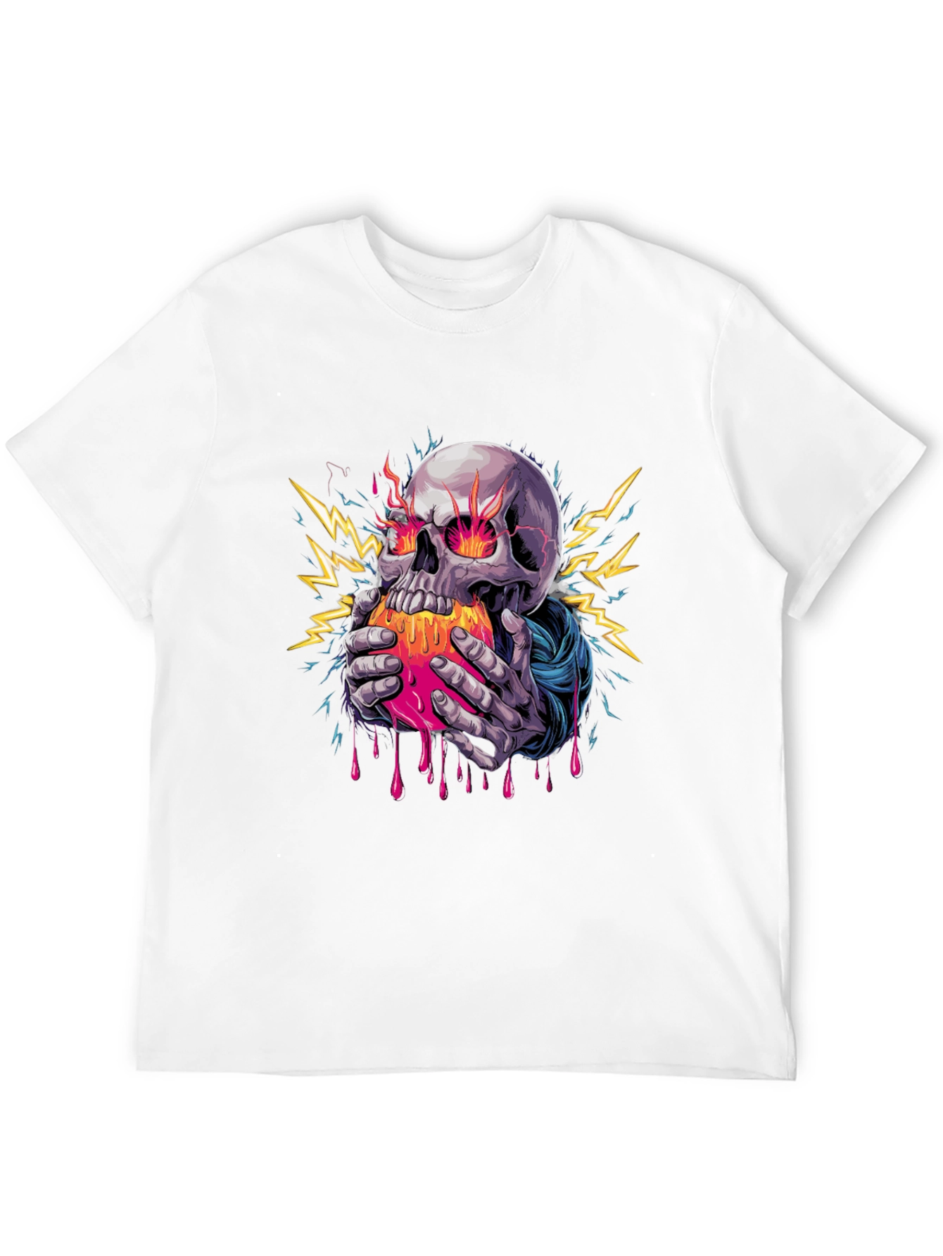 Skull & Hands Graphic Print Tee