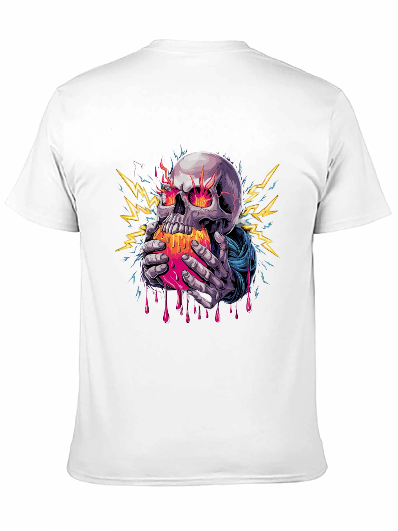 Skull & Hands Graphic Print Tee