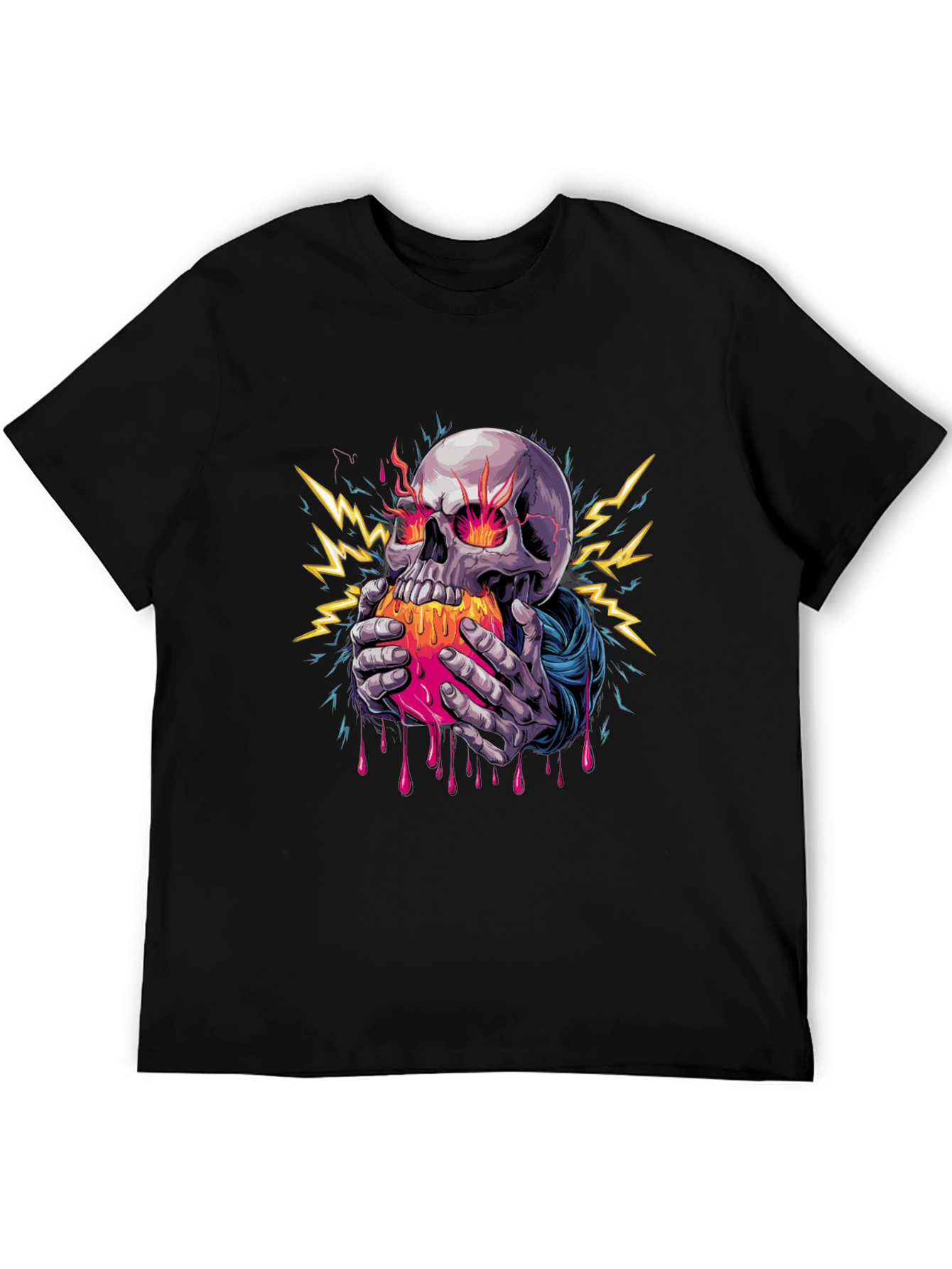 Skull & Hands Graphic Print Tee