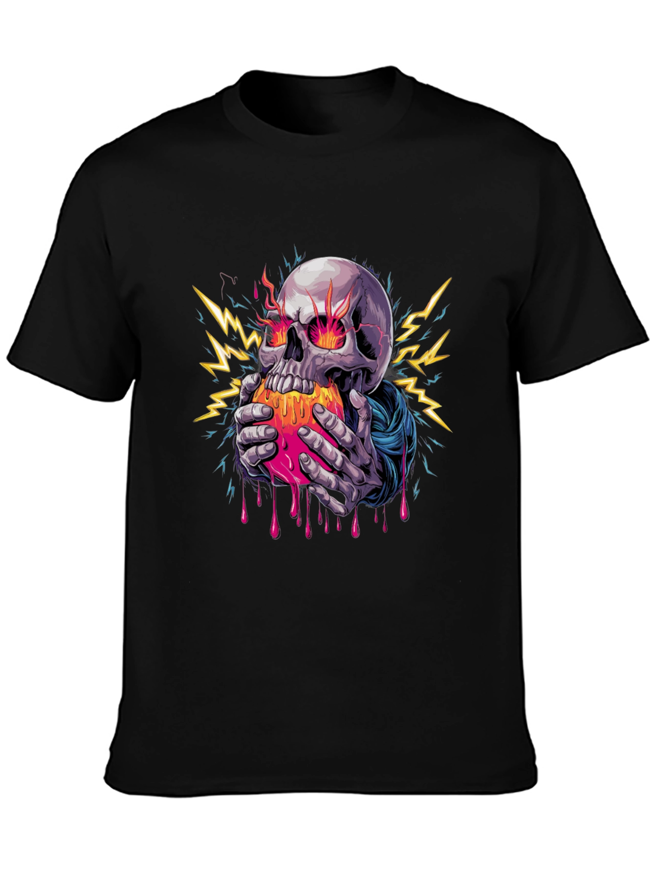 Skull & Hands Graphic Print Tee