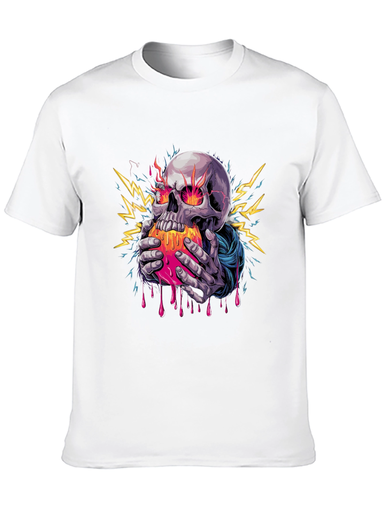 Skull & Hands Graphic Print Tee