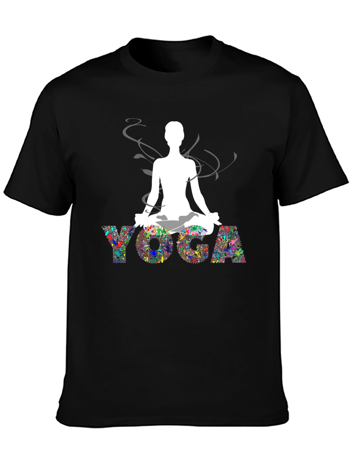 Yoga Pose Graphic Black Tee