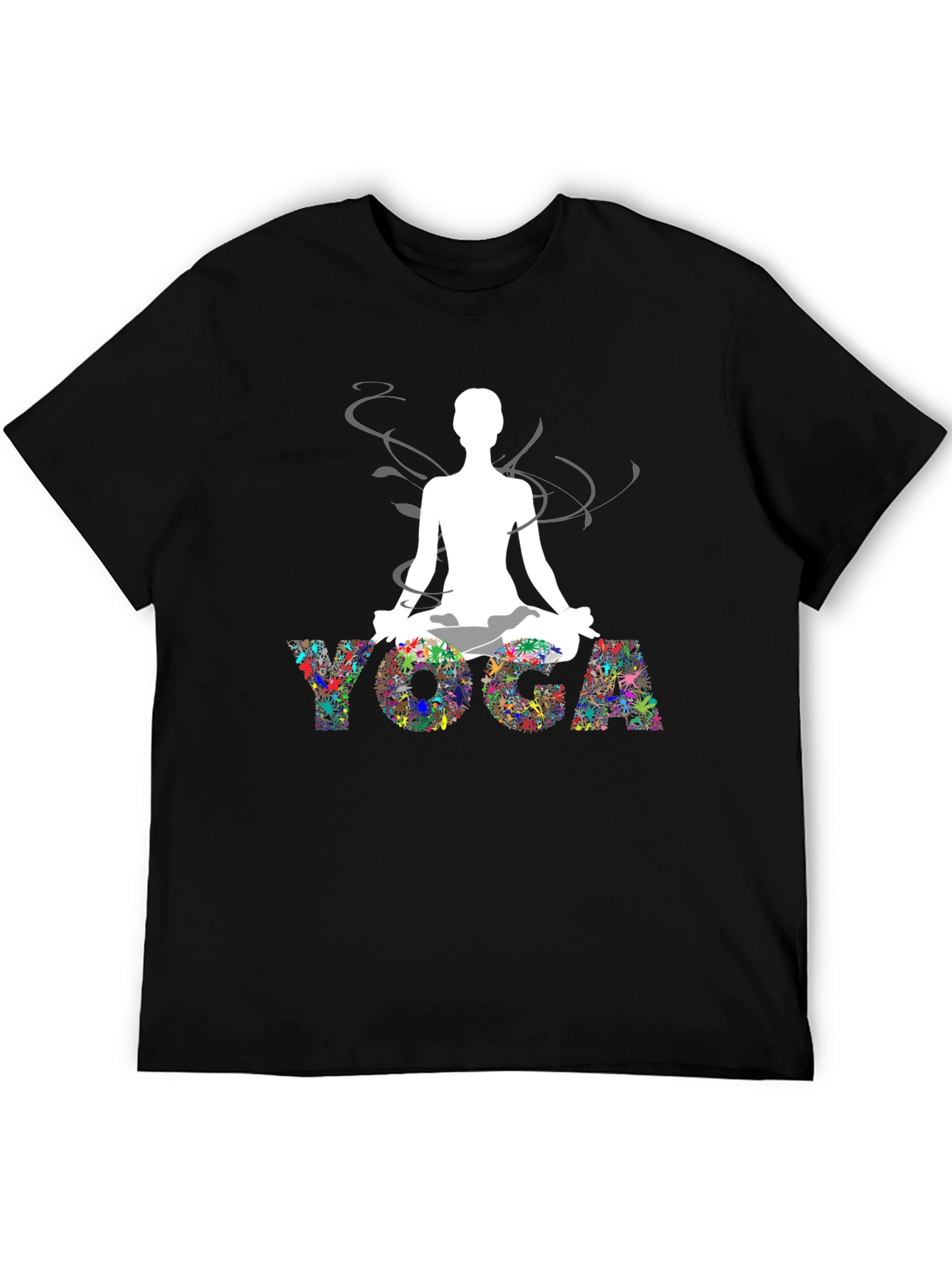 Yoga Pose Graphic Black Tee