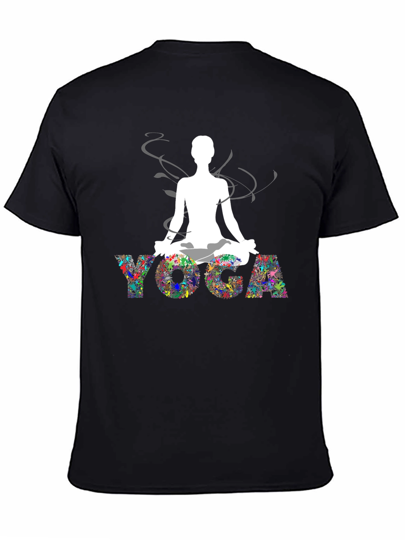 Yoga Pose Graphic Black Tee