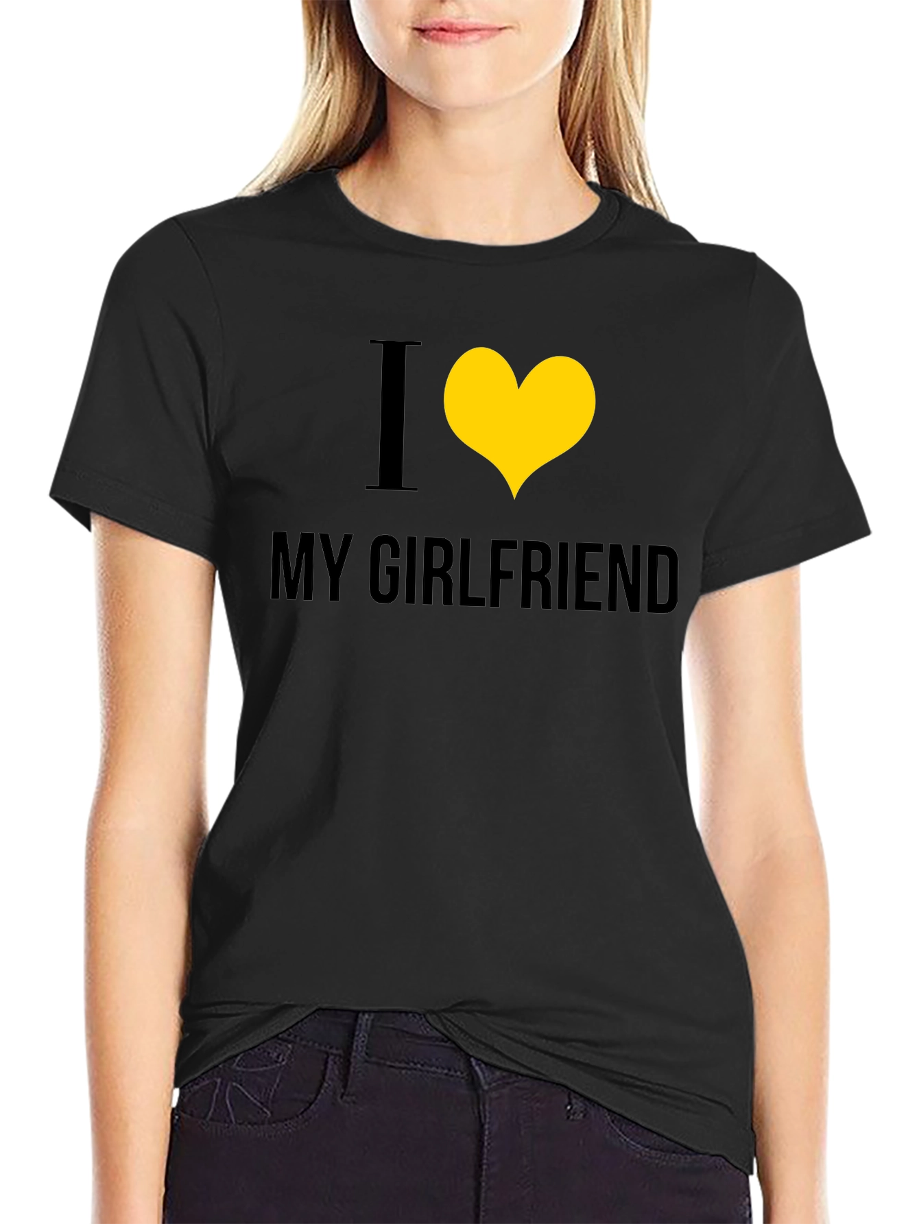 I Heart My Girlfriend Black Tee