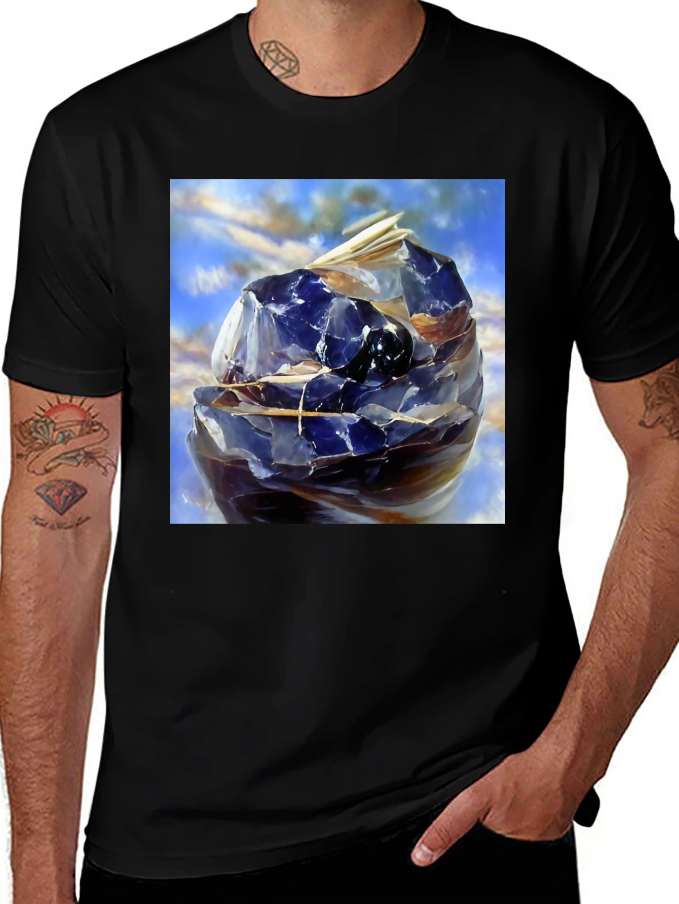 Abstract Geometric Sphere Graphic Tee