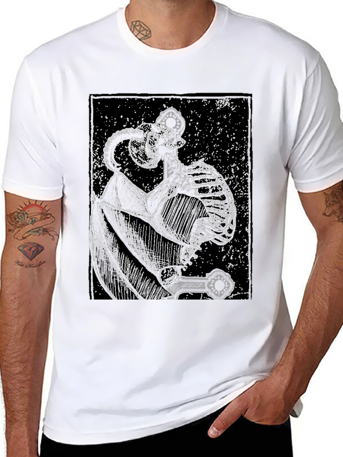 Dark Knight Sword T-Shirt - Gothic Style