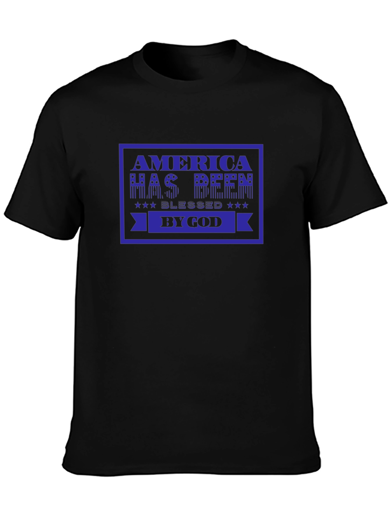 America Blessed By God Black T-Shirt