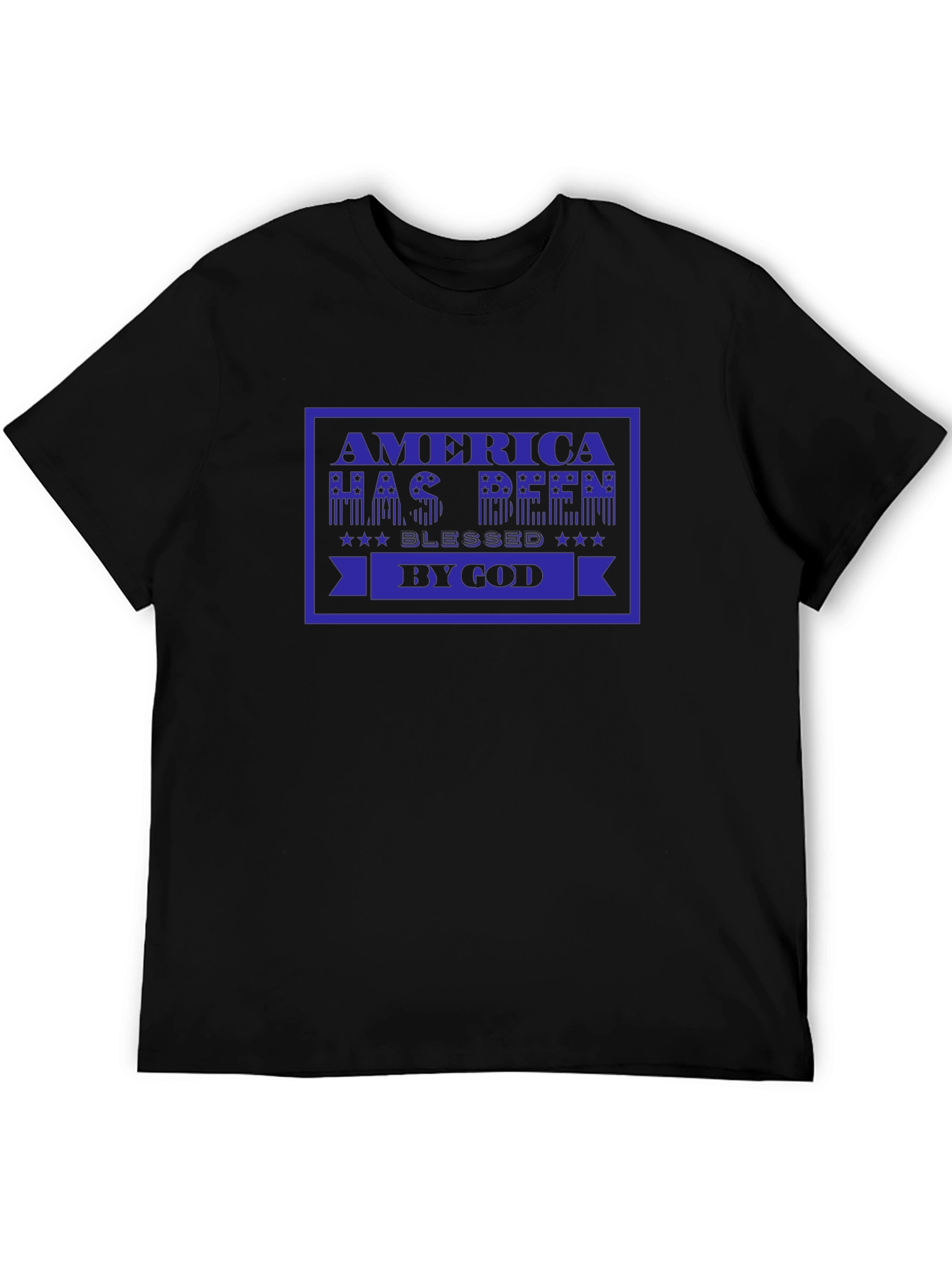 America Blessed By God Black T-Shirt