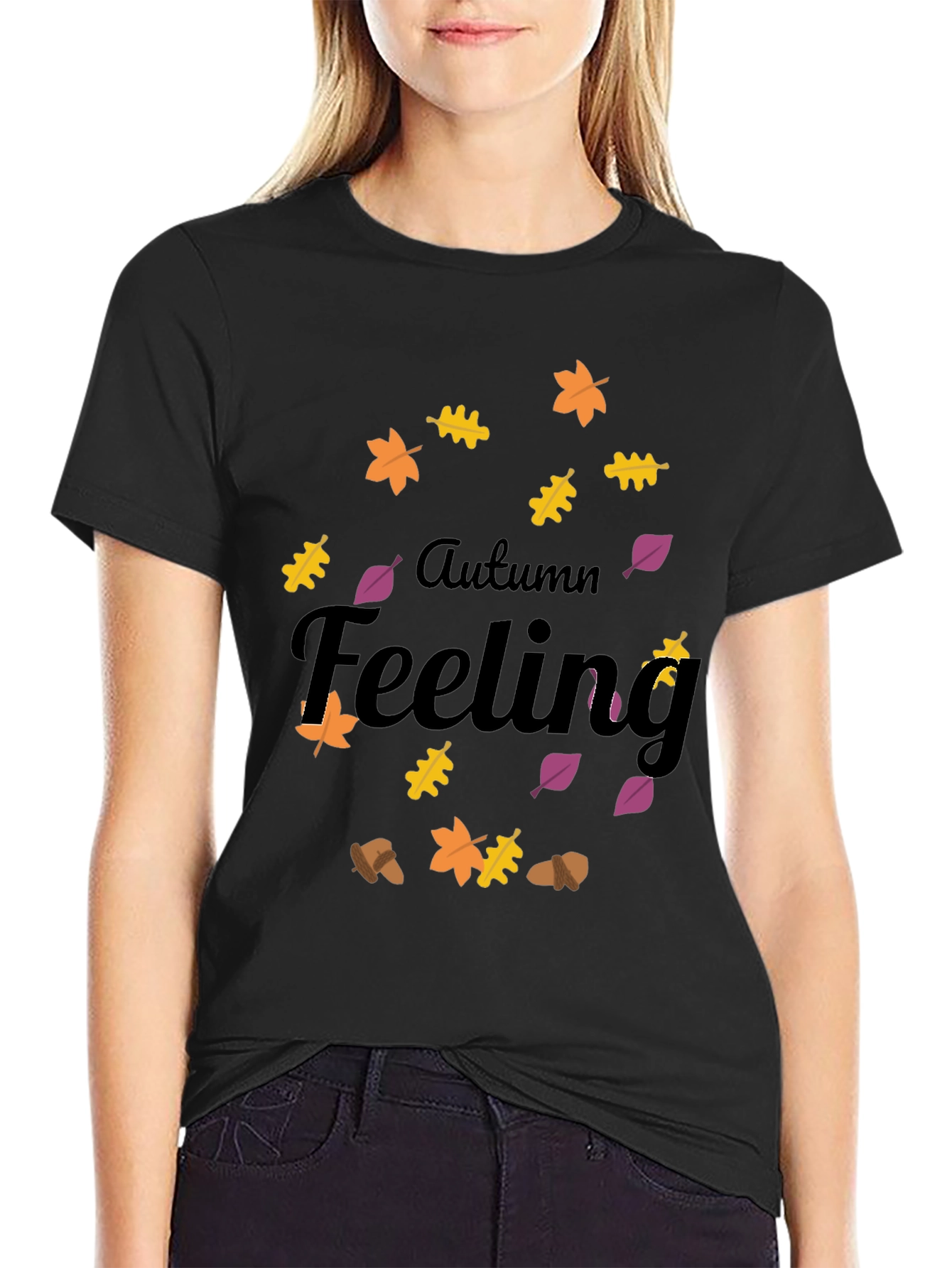 Autumn Feeling Graphic Tee - Stylish Fall Season Shirt