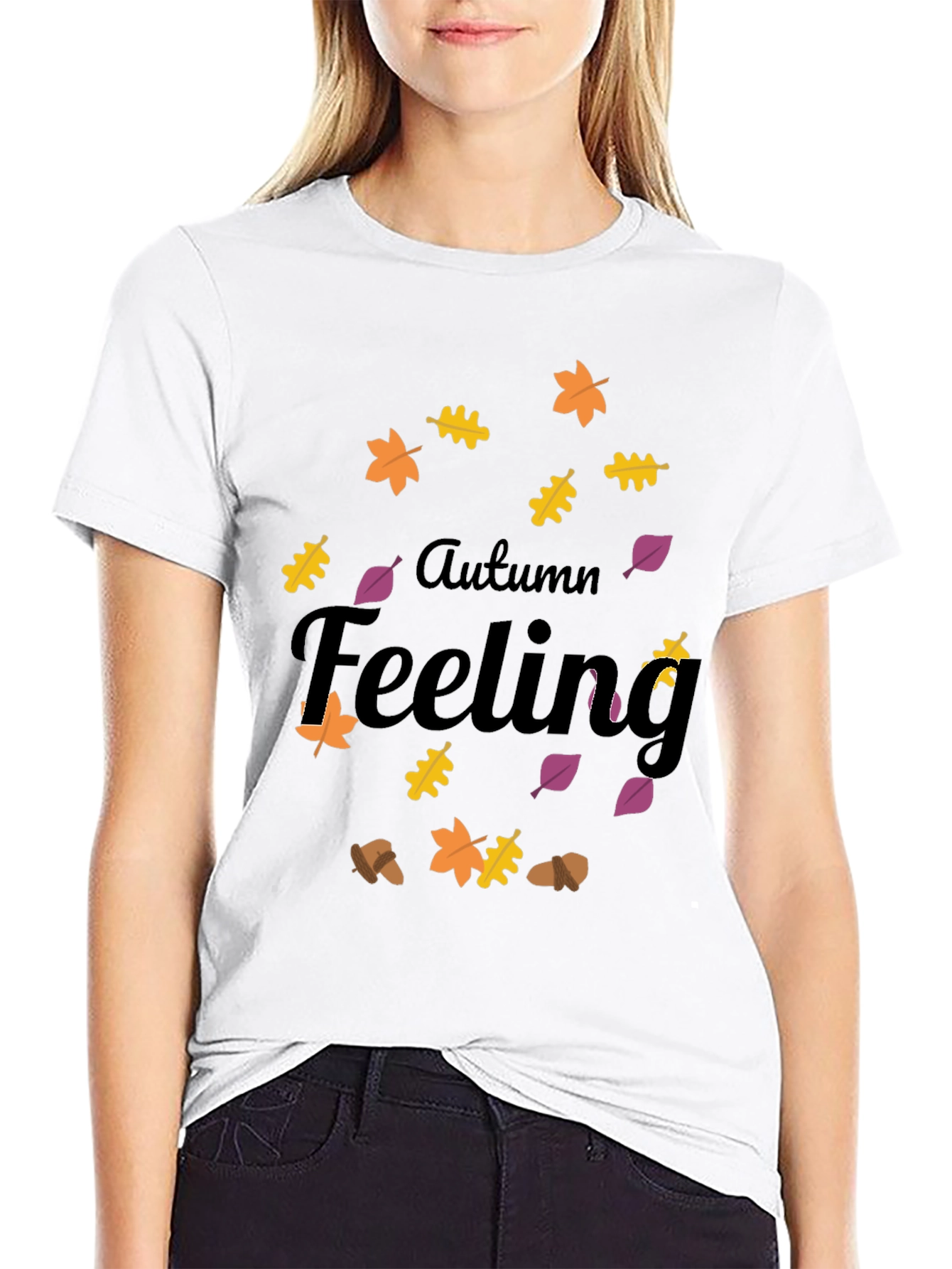 Autumn Feeling Graphic Tee - Stylish Fall Season Shirt