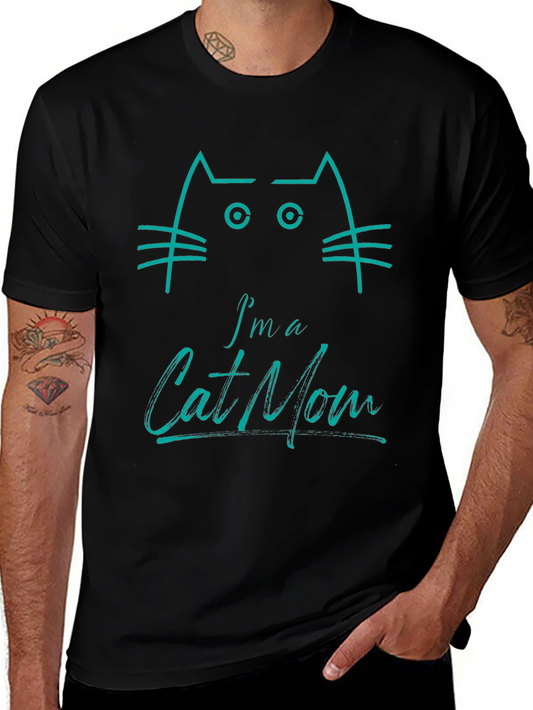 Im a Cat Mom Graphic Tee - Unisex Black T-Shirt