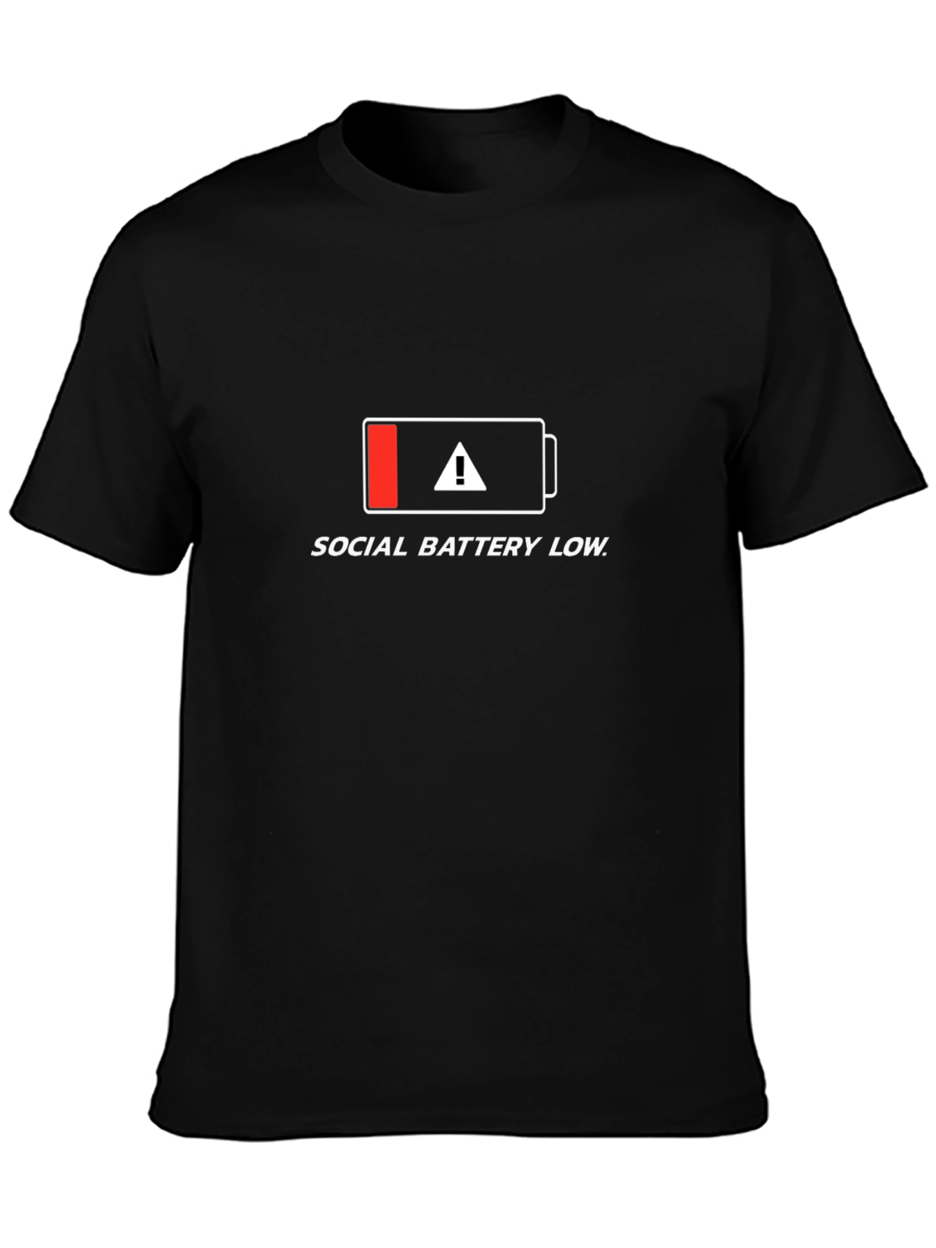 Social Battery Low T-Shirt - Introvert Humor Tee
