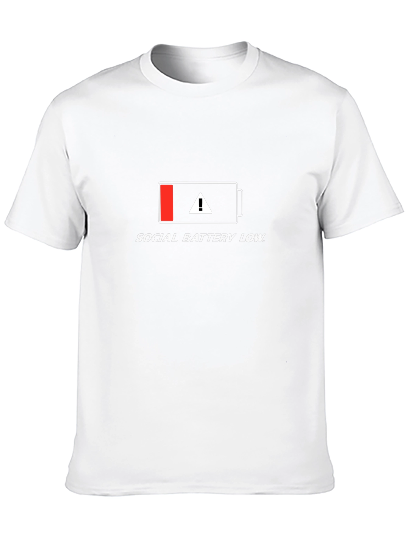 Social Battery Low T-Shirt - Introvert Humor Tee