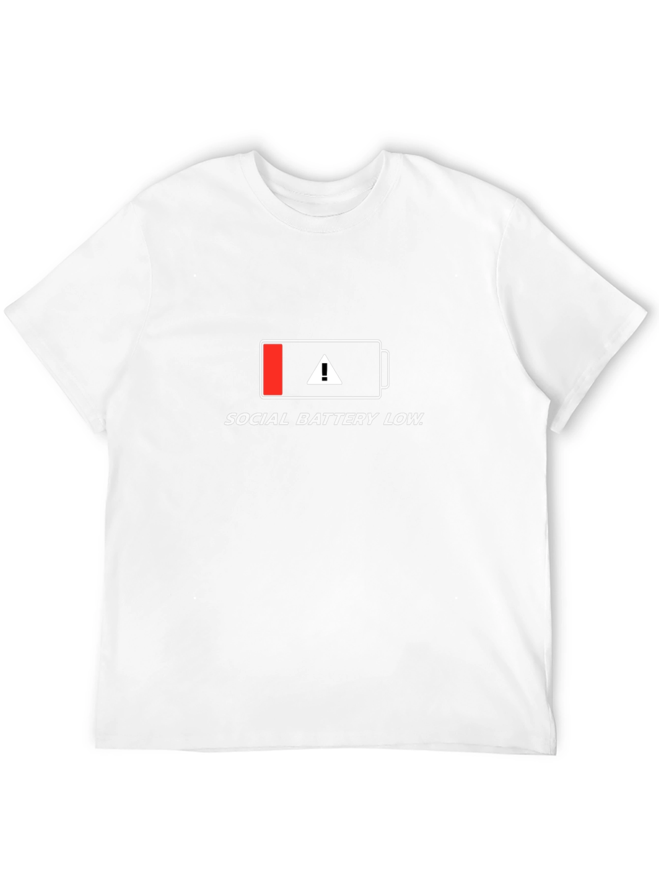 Social Battery Low T-Shirt - Introvert Humor Tee