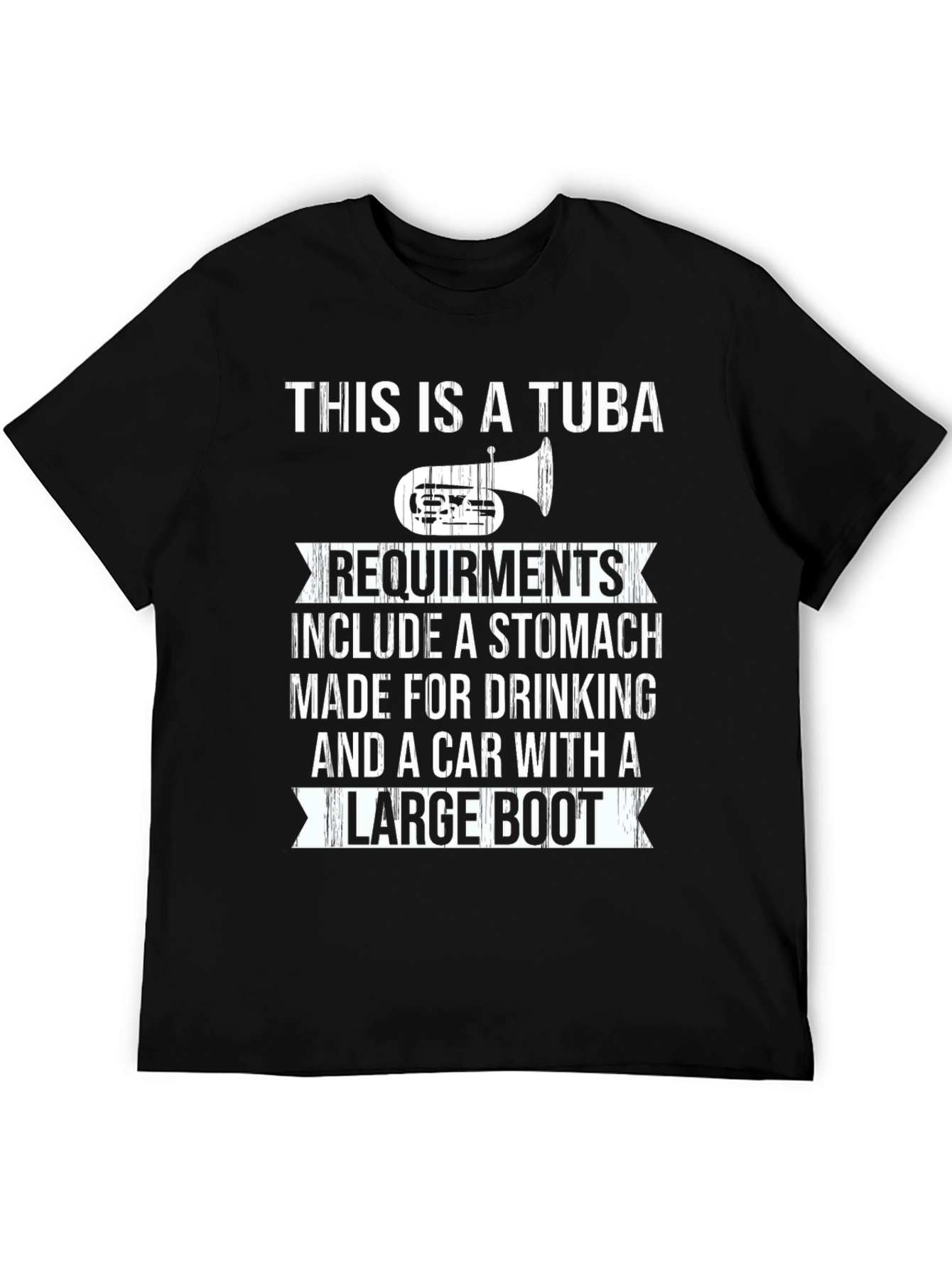 Tuba Player Requirements Graphic Tee - Novelty Musician Shirt