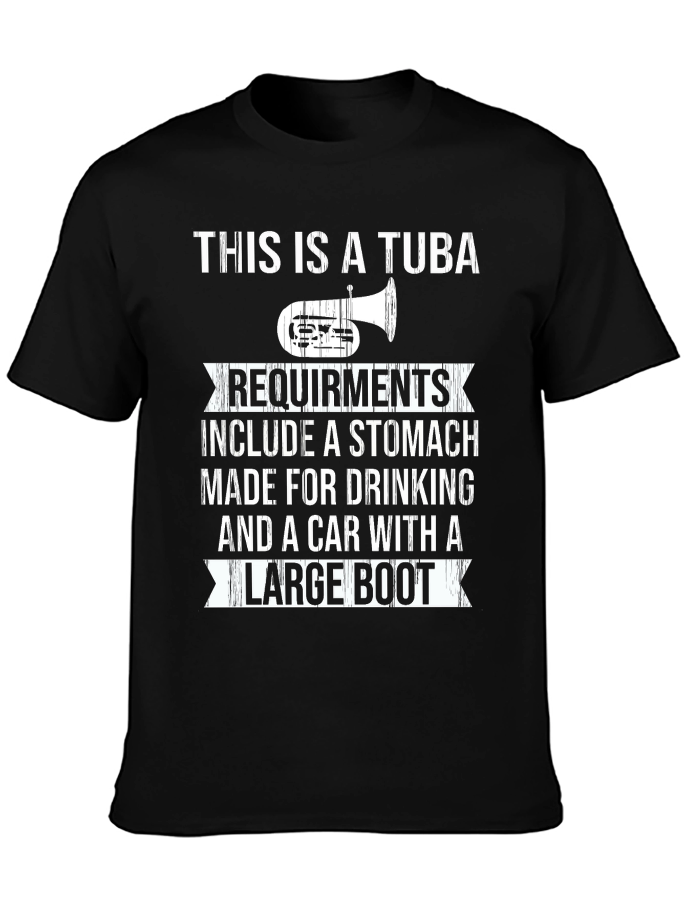 Tuba Player Requirements Graphic Tee - Novelty Musician Shirt