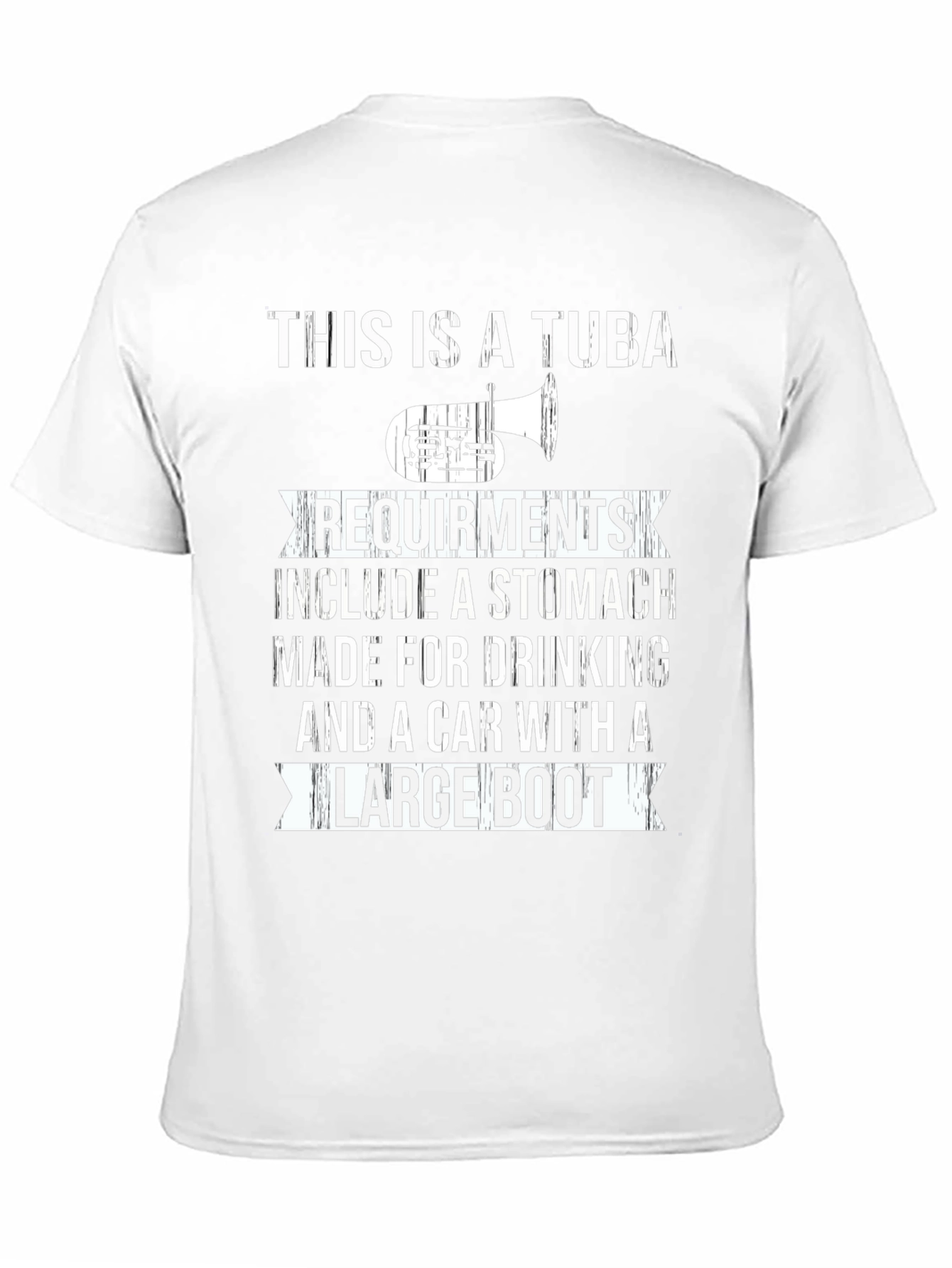 Tuba Player Requirements Graphic Tee - Novelty Musician Shirt