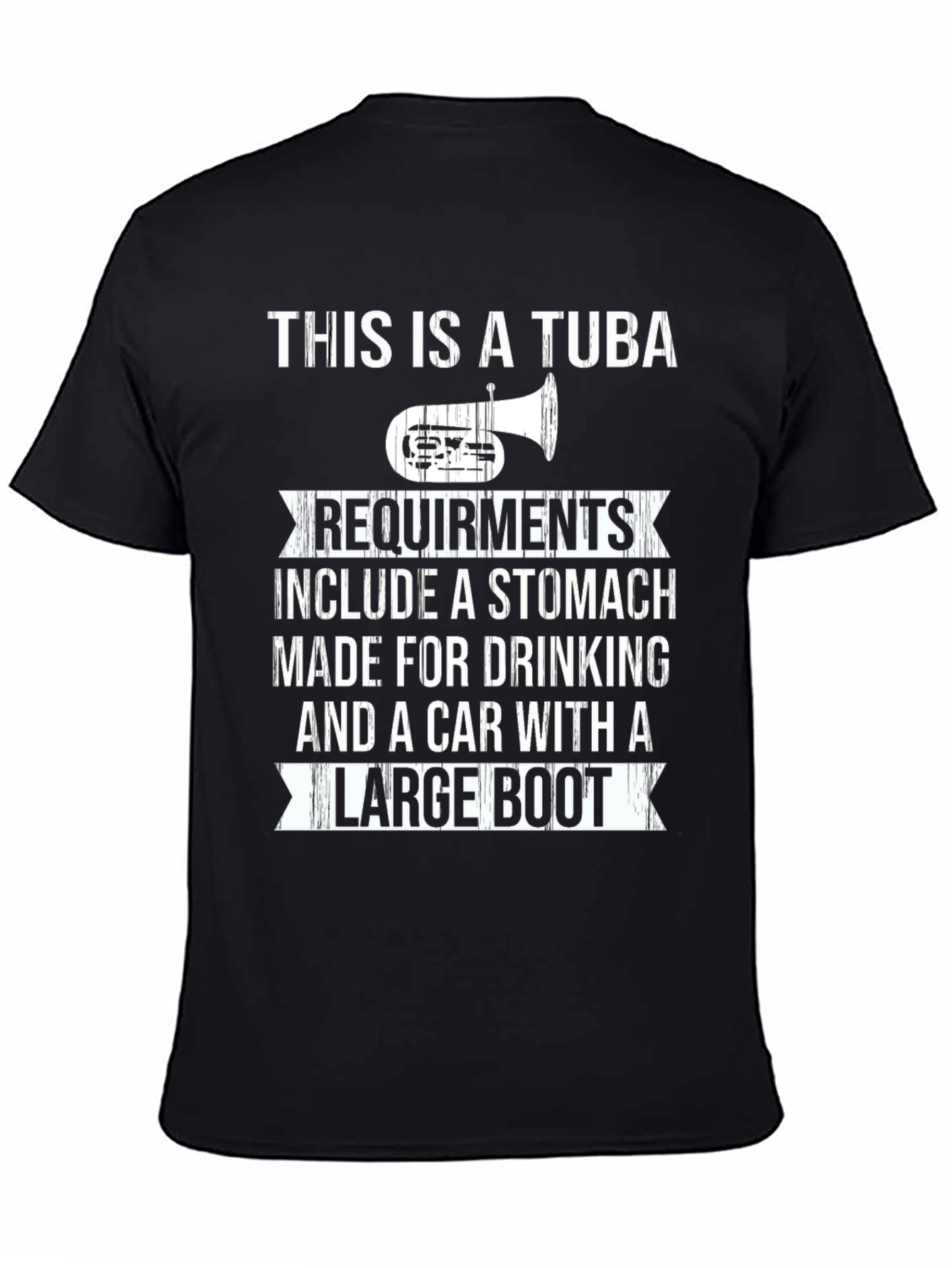 Tuba Player Requirements Graphic Tee - Novelty Musician Shirt