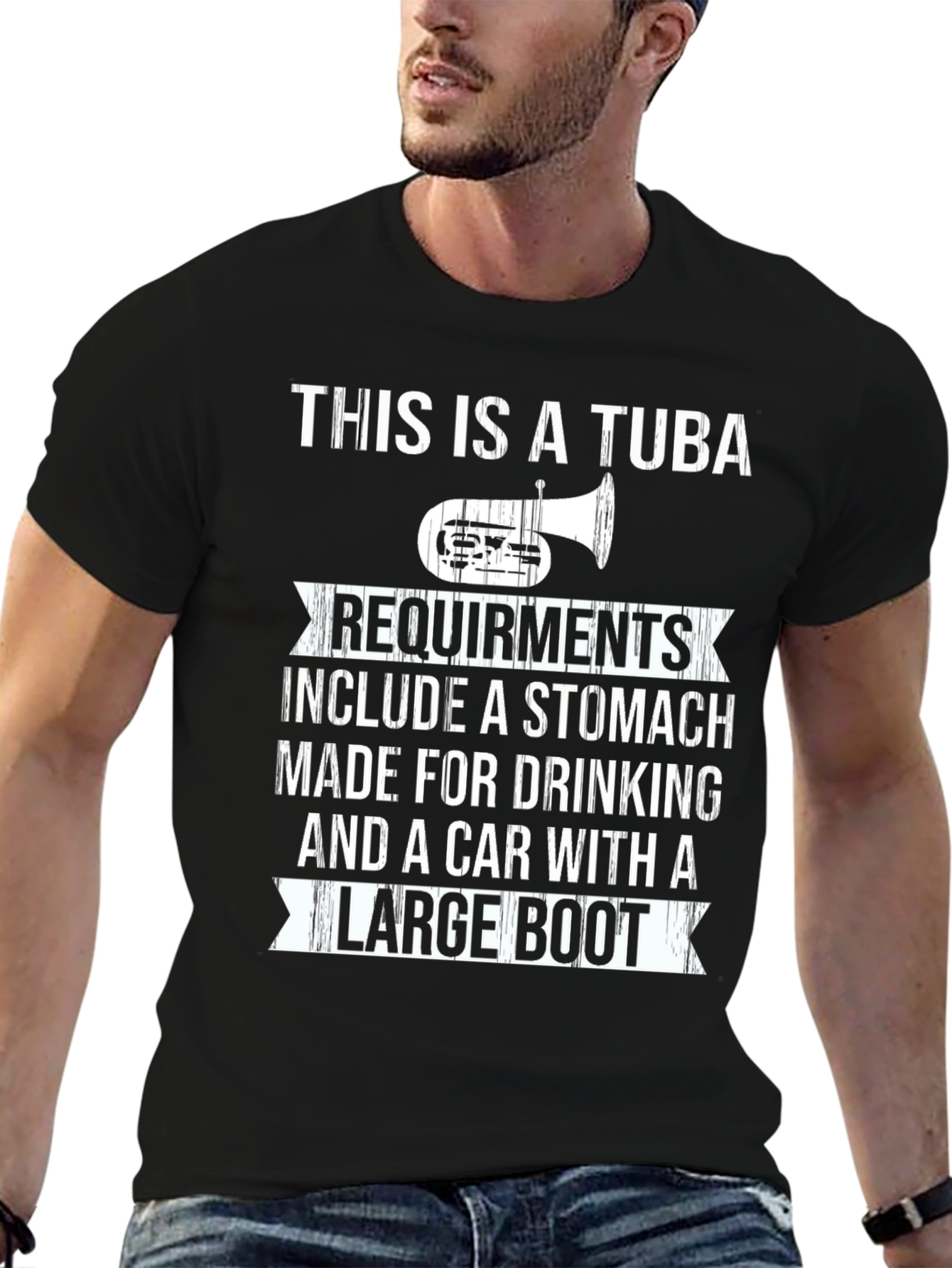 Tuba Player Requirements Graphic Tee - Novelty Musician Shirt