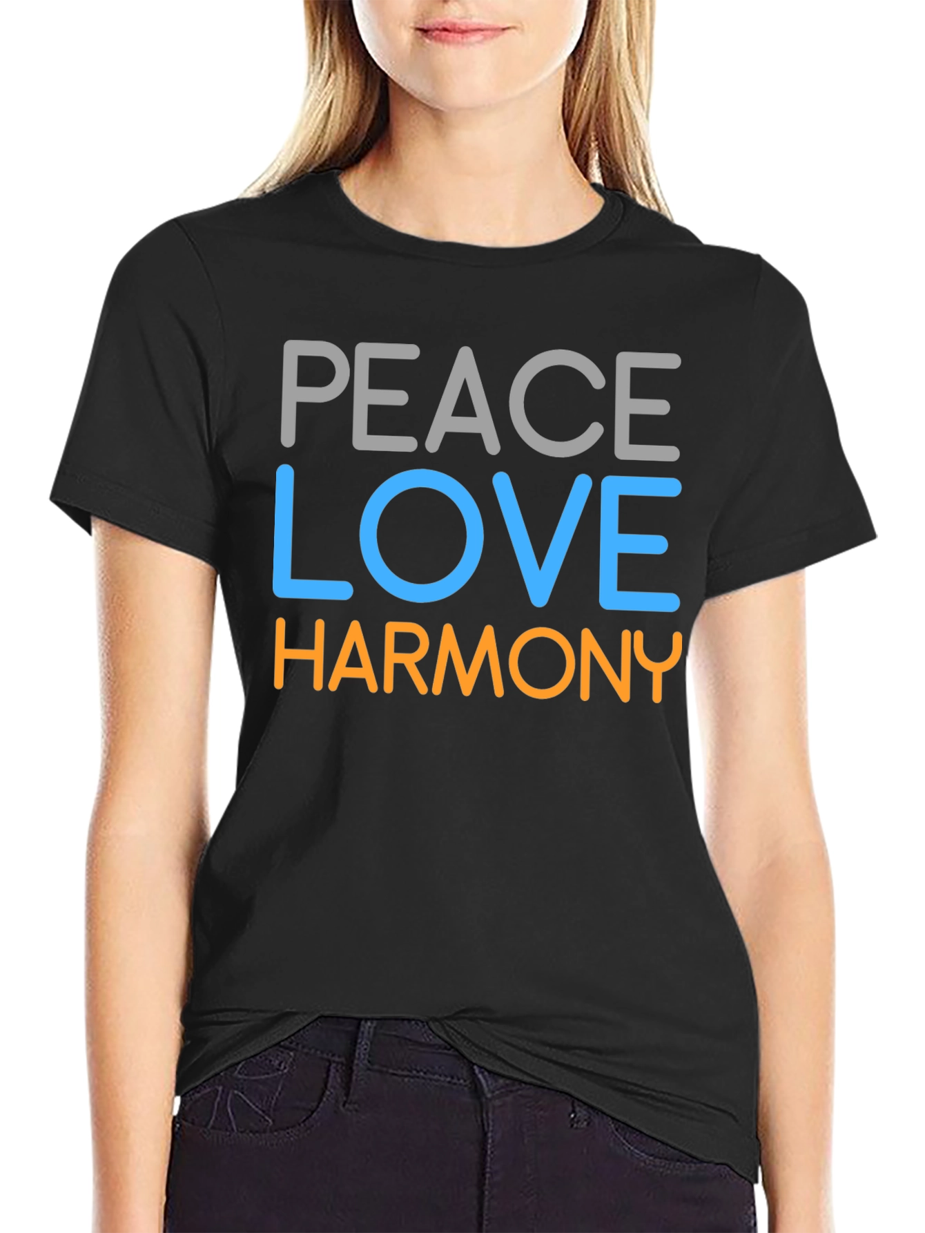 Peace Love Harmony Graphic Tee - Stylish Unisex T-Shirt