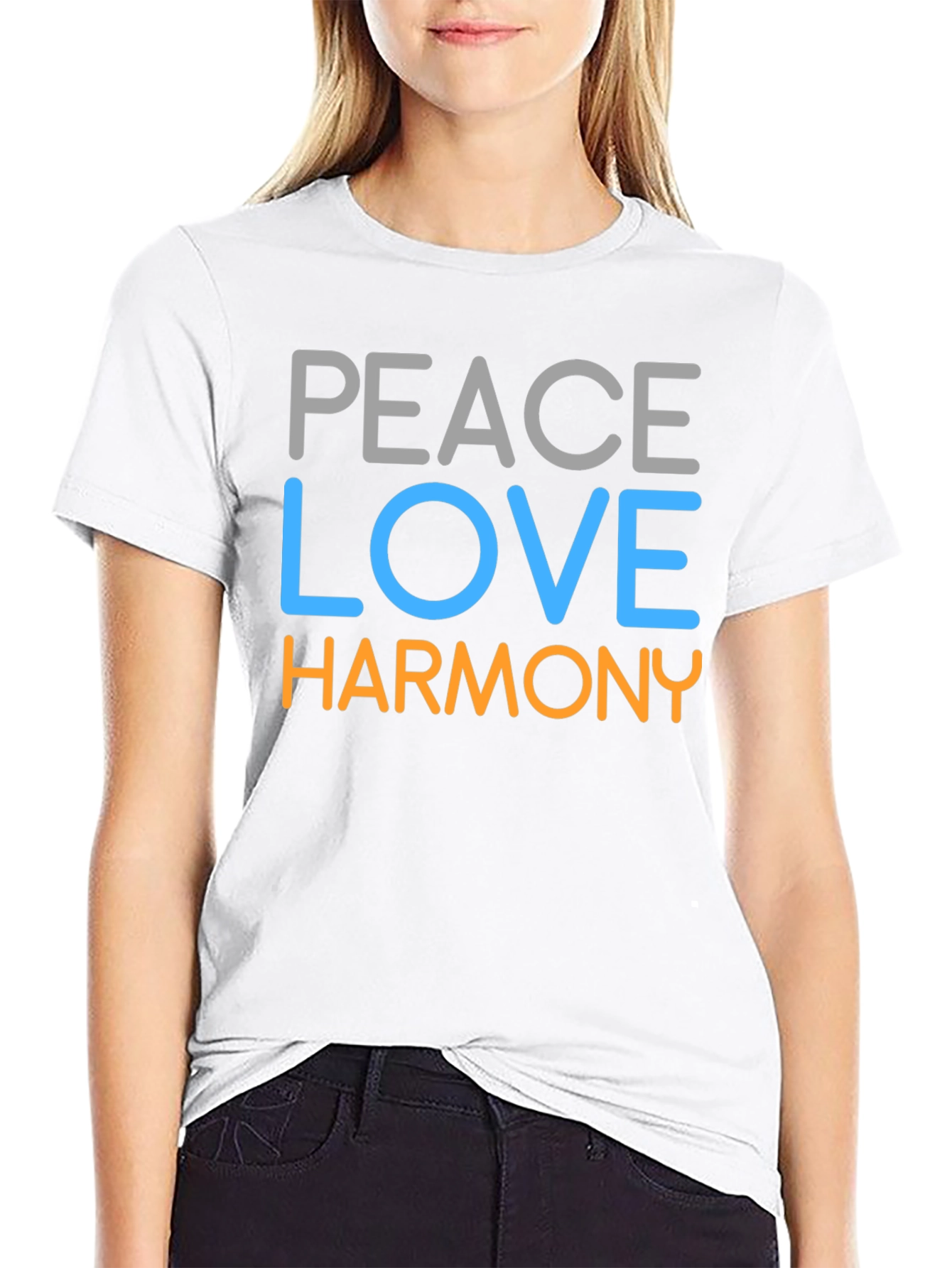 Peace Love Harmony Graphic Tee - Stylish Unisex T-Shirt