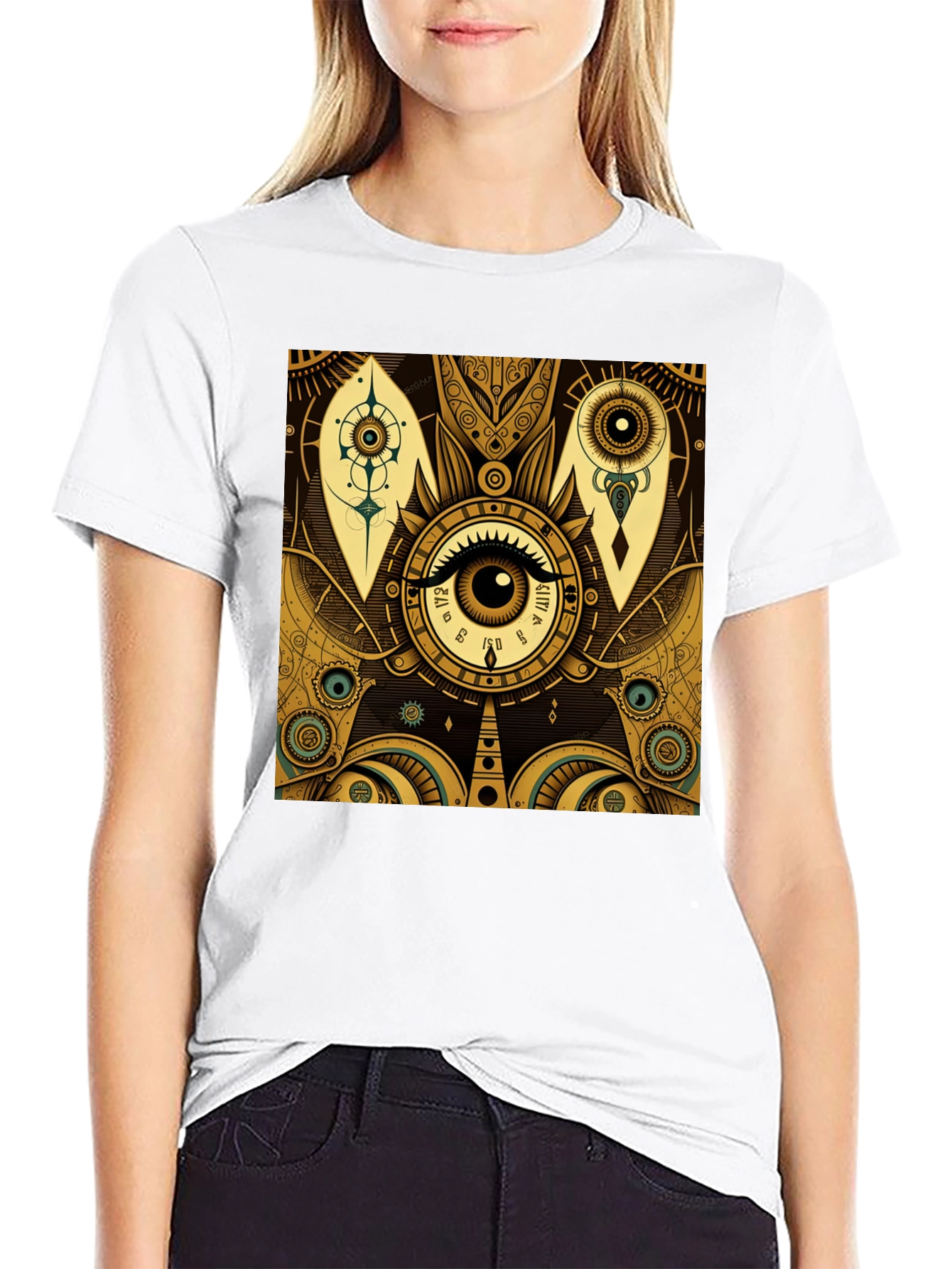 Mystic Eye Graphic Tee - Stylish Black T-Shirt