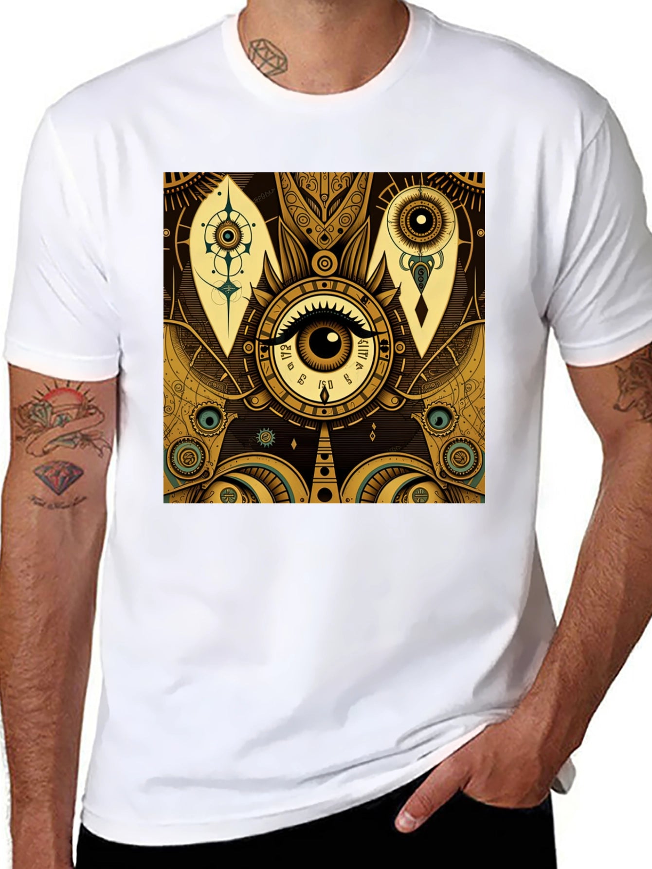 Mystic Eye Graphic Tee - Stylish Black T-Shirt
