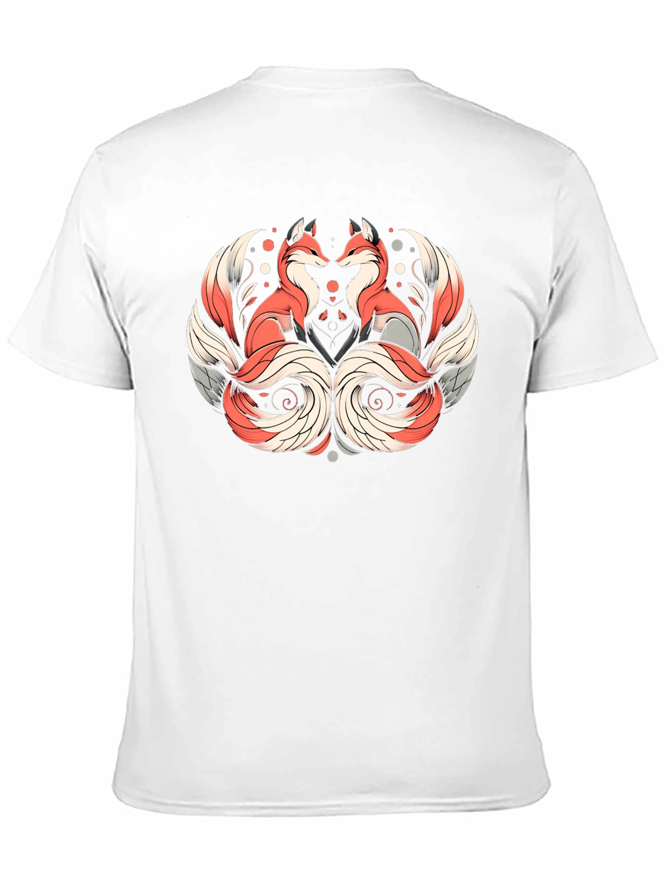 Foxes Graphic Print Black T-Shirt