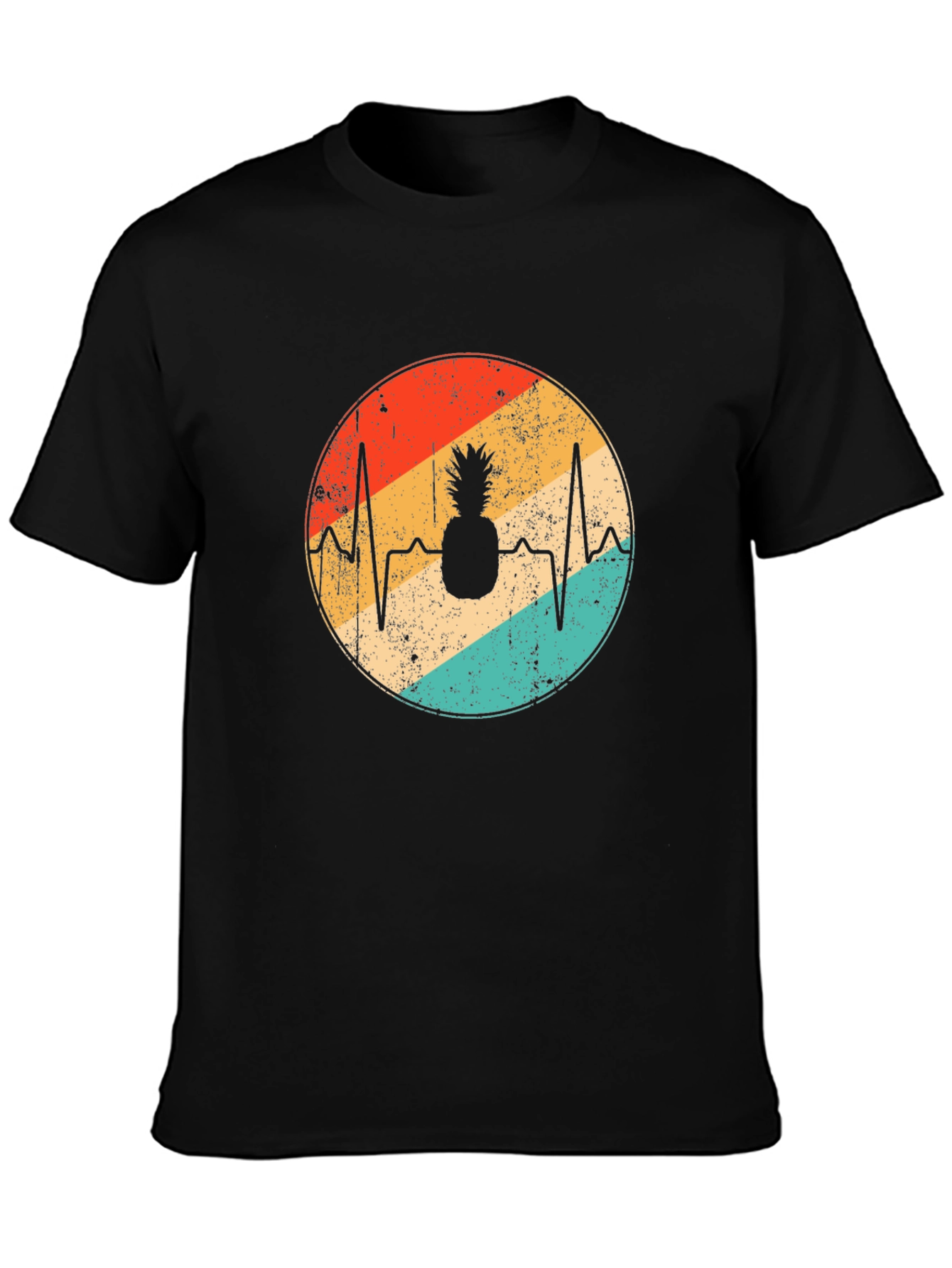 Pineapple Heartbeat Retro T-Shirt
