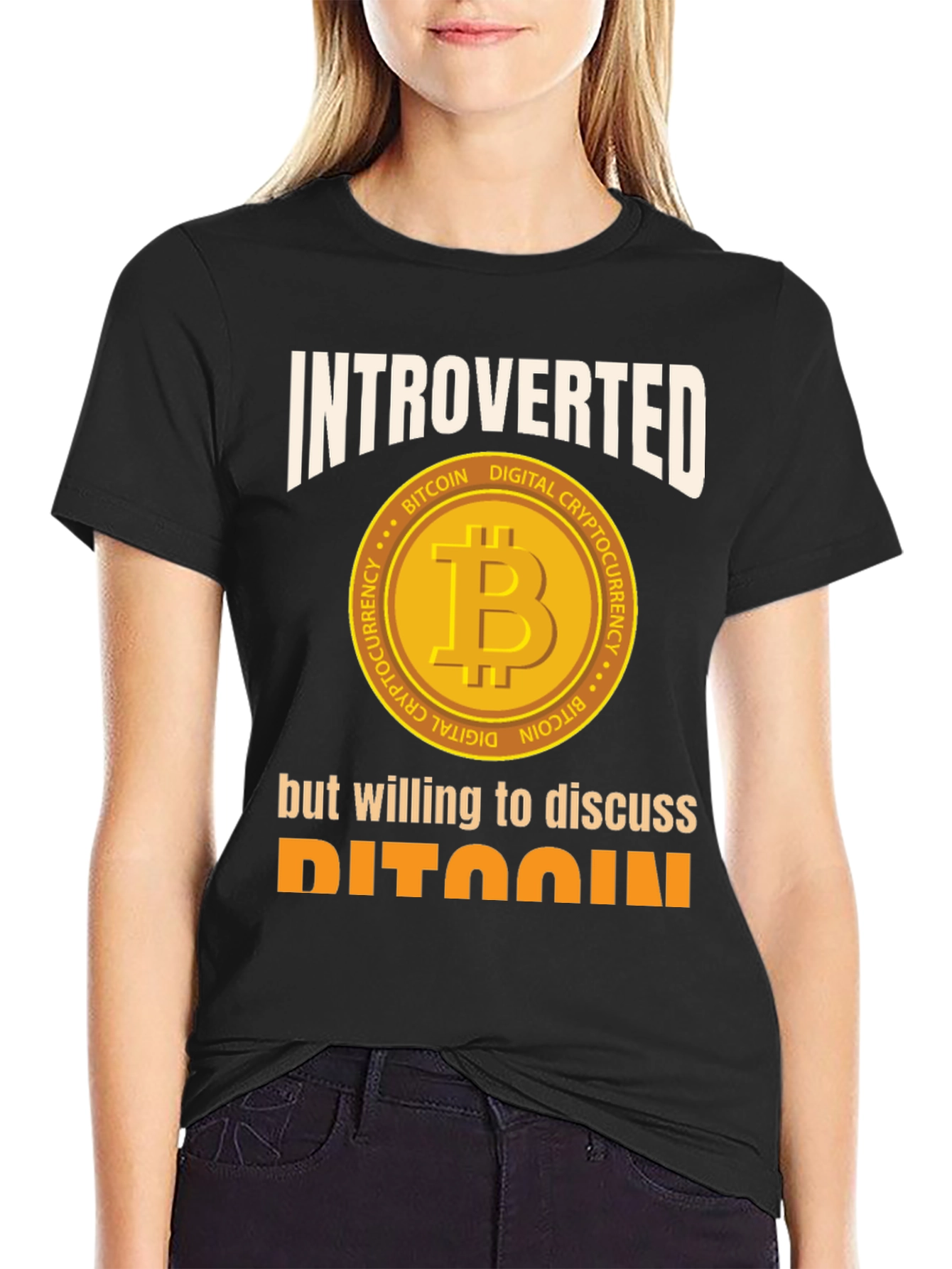 Introverted Bitcoin Crypto T-Shirt