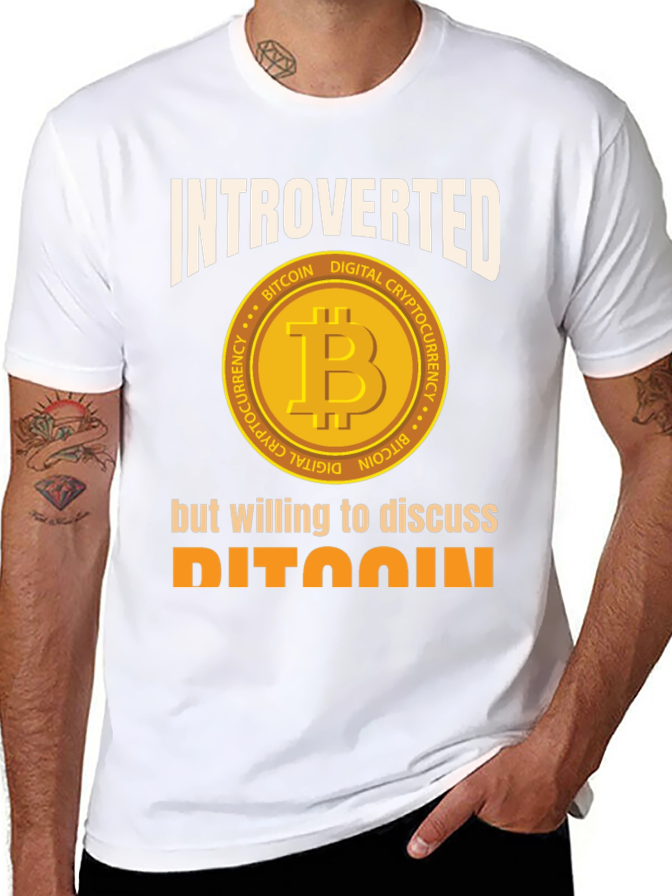 Introverted Bitcoin Crypto T-Shirt