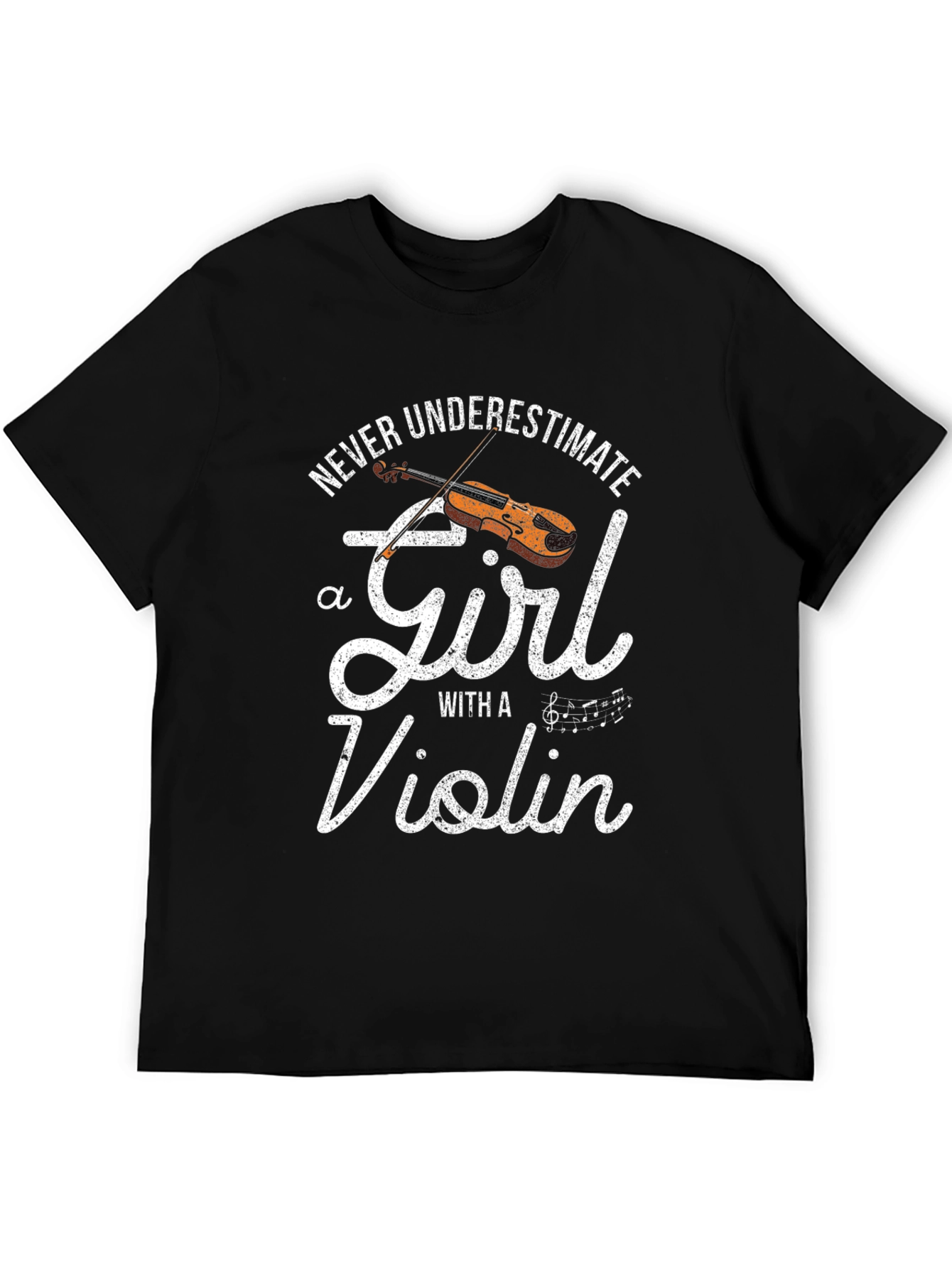 Violin Girl Graphic Tee - Musicians Gift