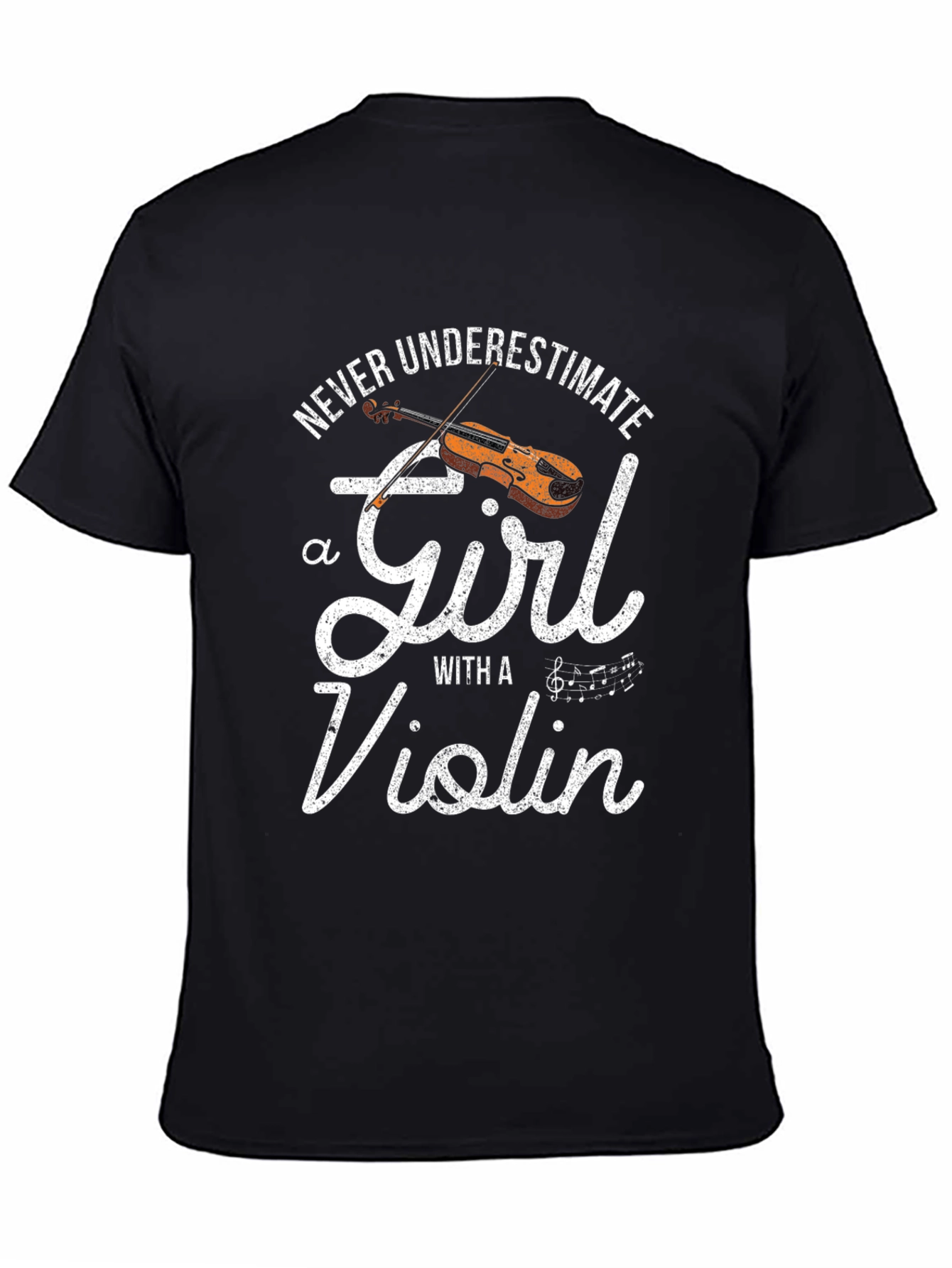 Violin Girl Graphic Tee - Musicians Gift