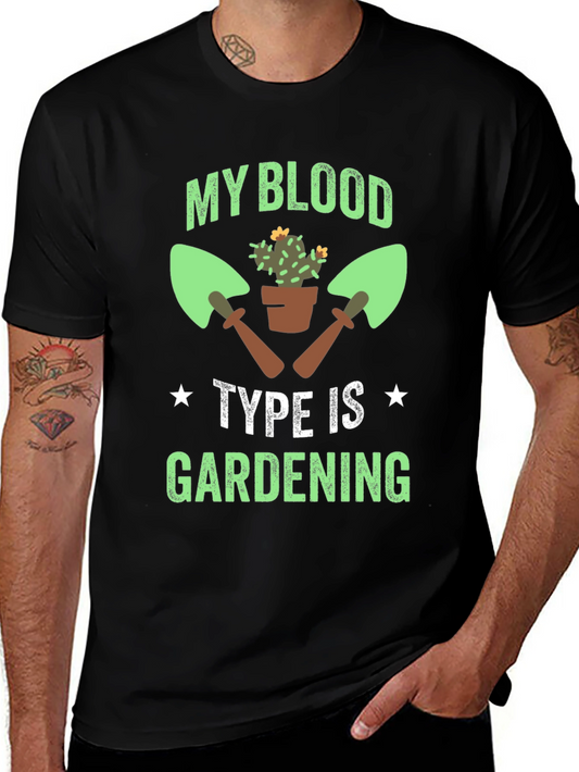 Gardening Blood Type T-Shirt - Gift for Gardeners