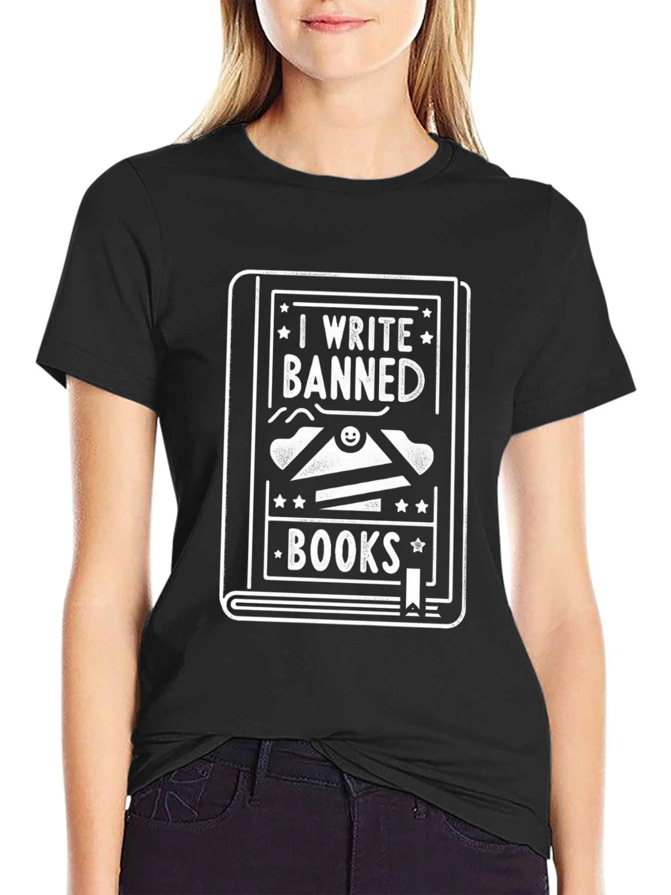 I Write Banned Books Graphic Novelty Tee