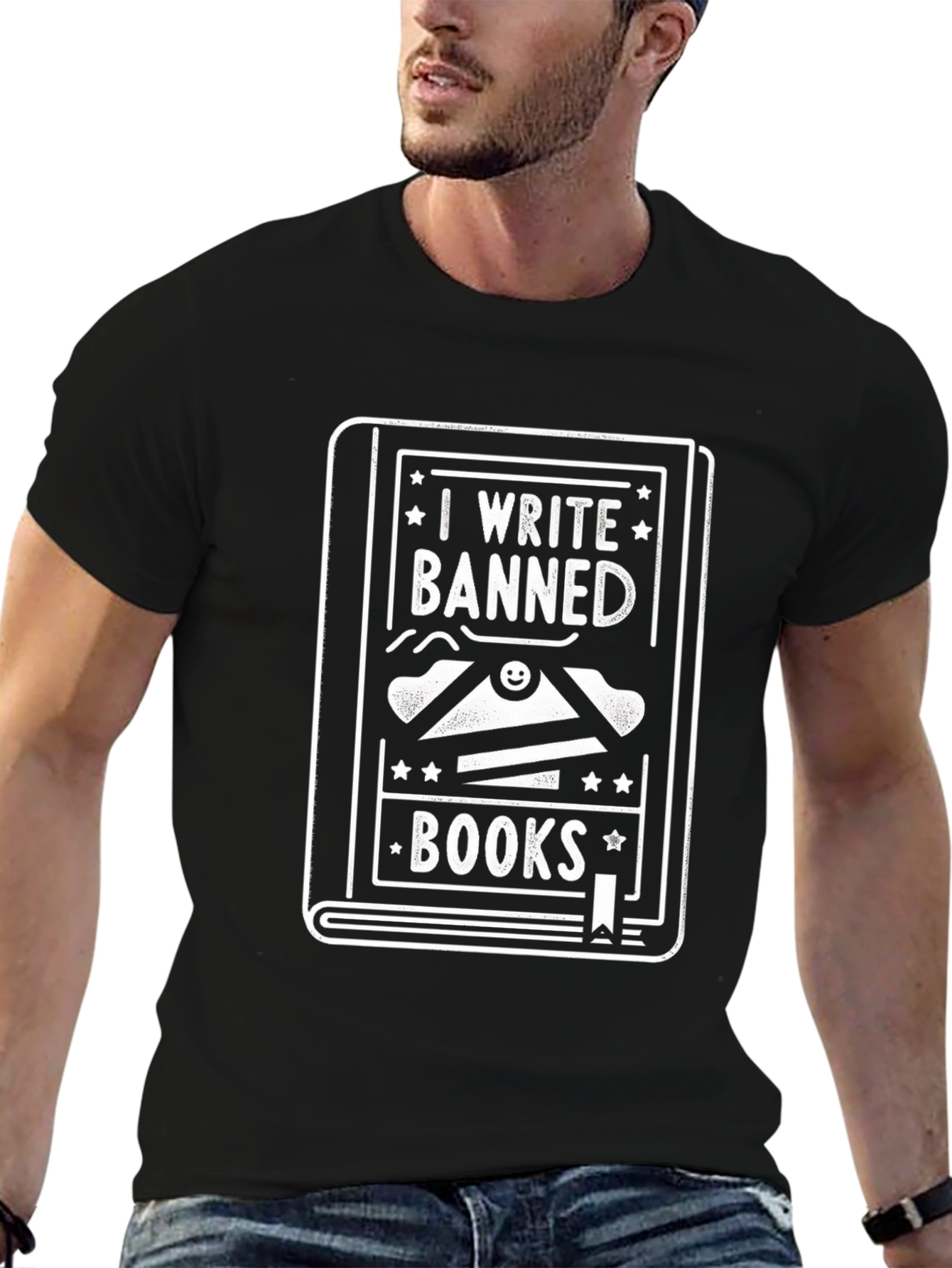 I Write Banned Books Graphic Novelty Tee