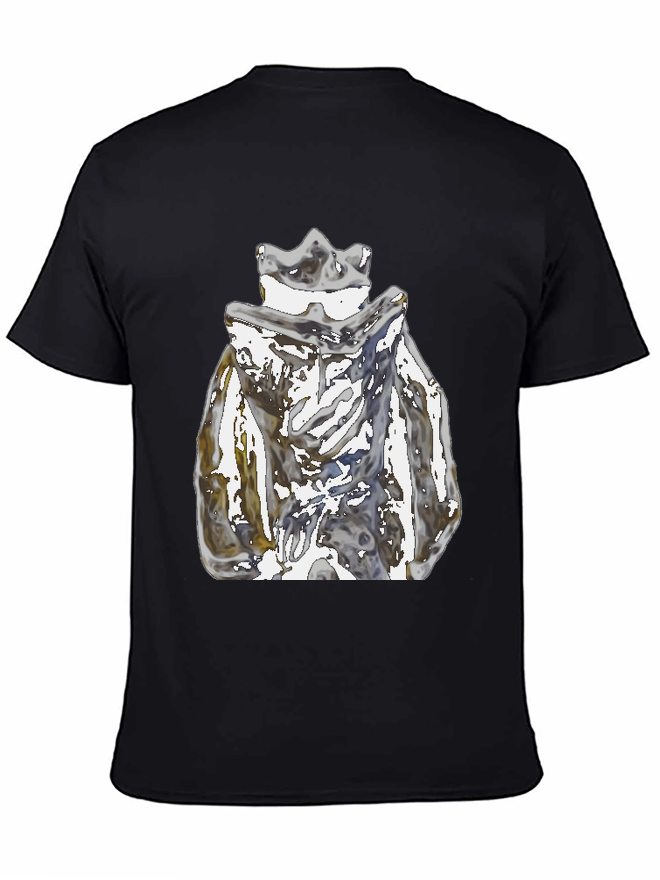 Abstract Crown Graphic Black T-Shirt