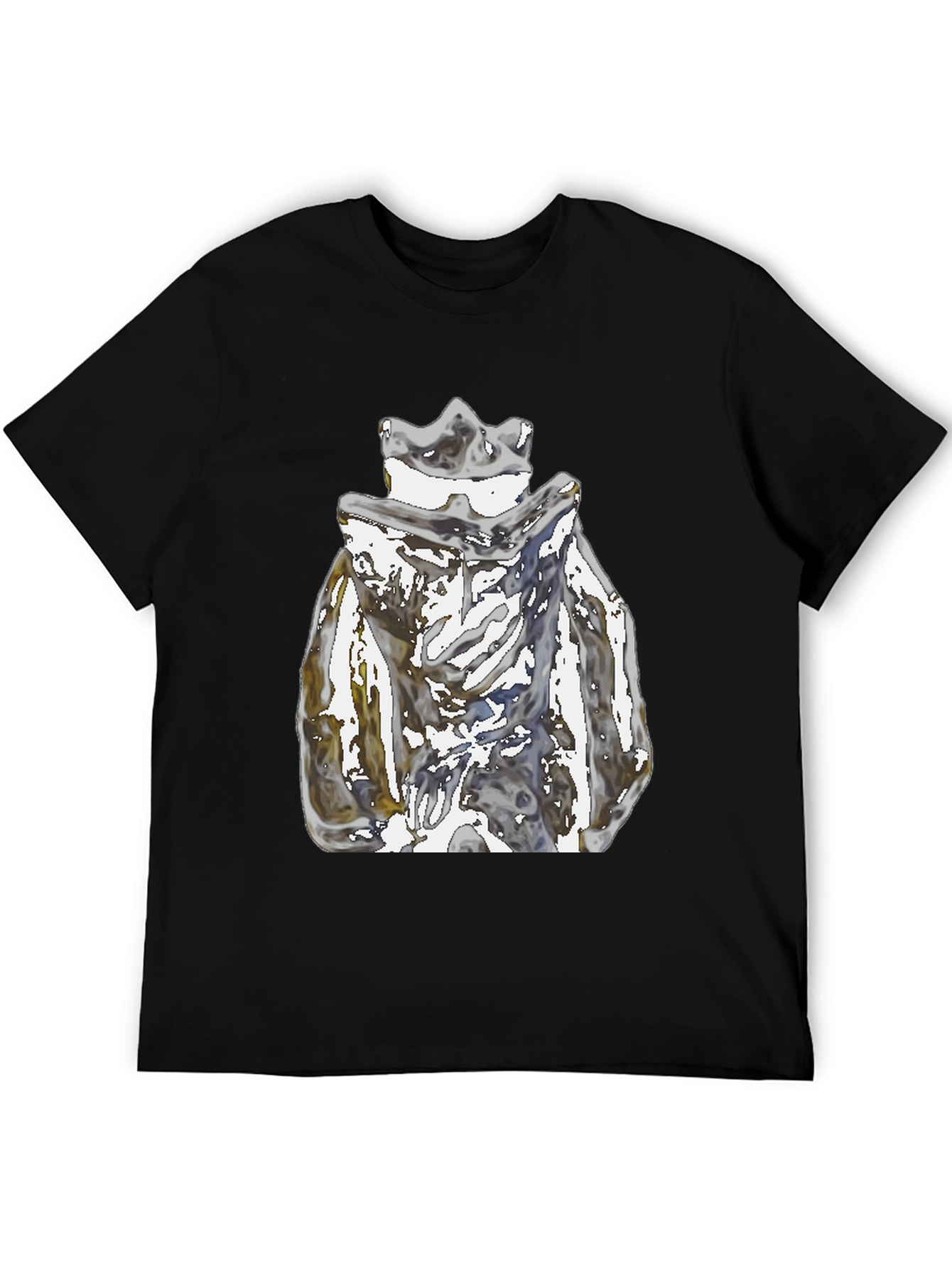 Abstract Crown Graphic Black T-Shirt