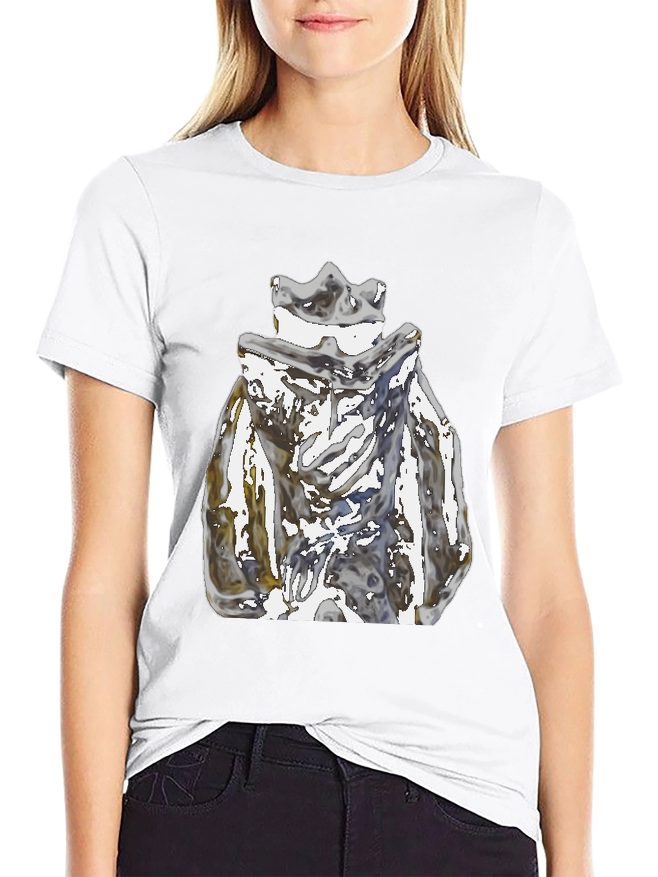 Abstract Crown Graphic Black T-Shirt