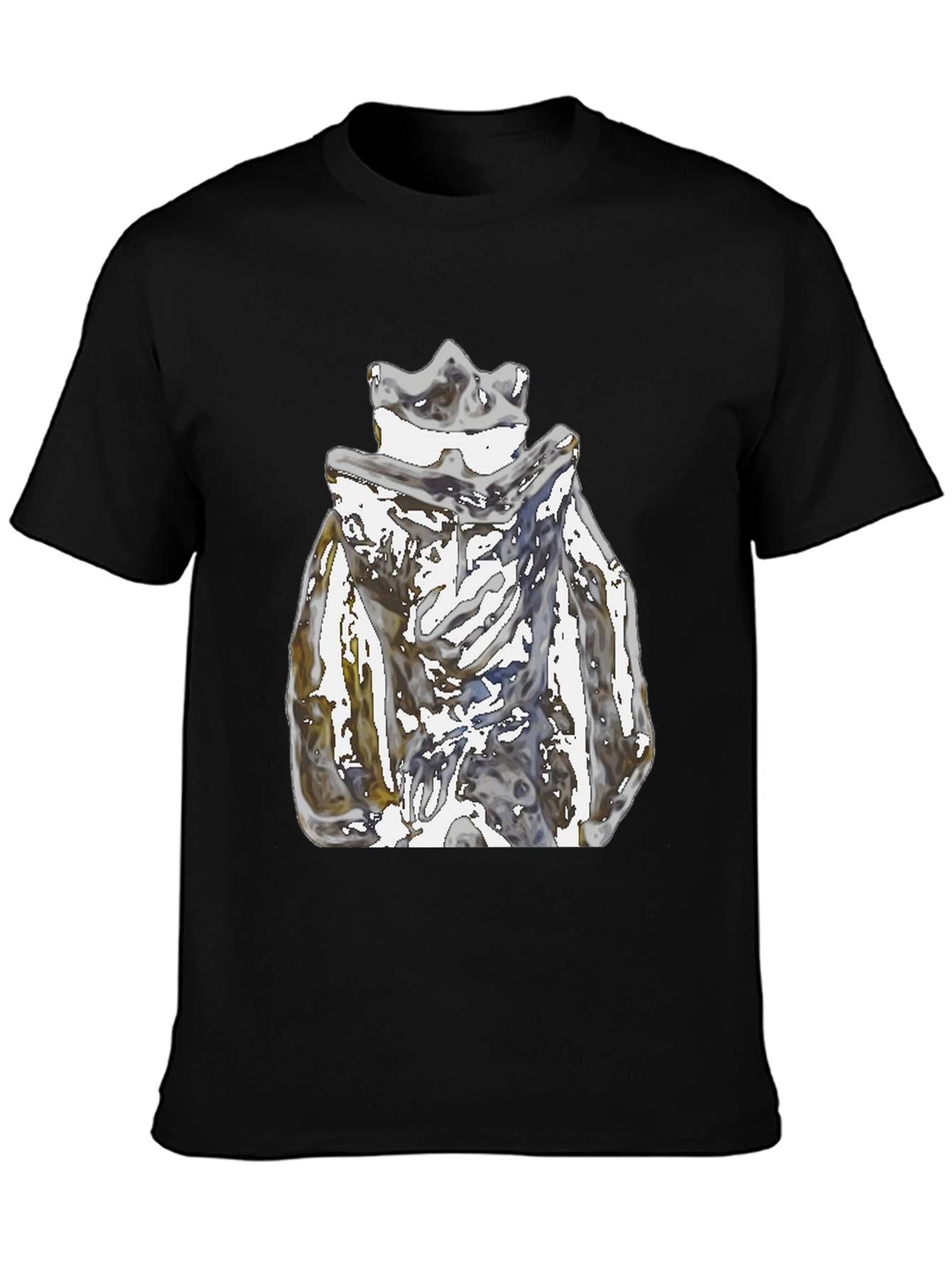 Abstract Crown Graphic Black T-Shirt