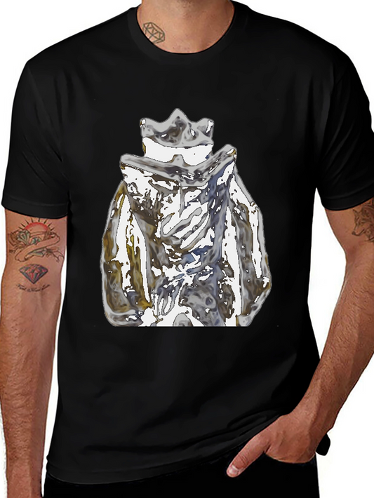 Abstract Crown Graphic Black T-Shirt