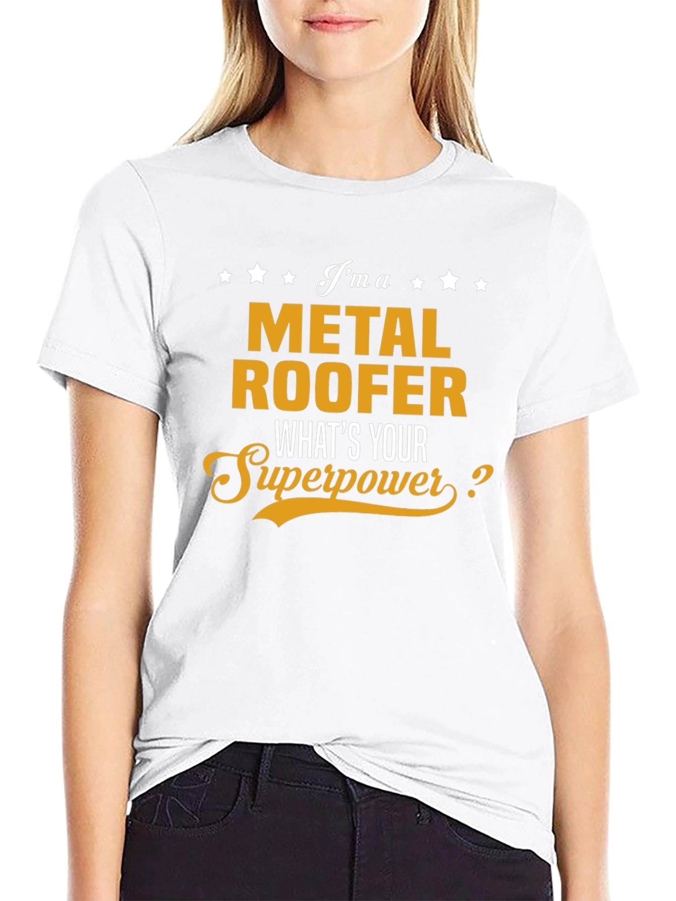 Metal Roofer Superpower T-Shirt - Black
