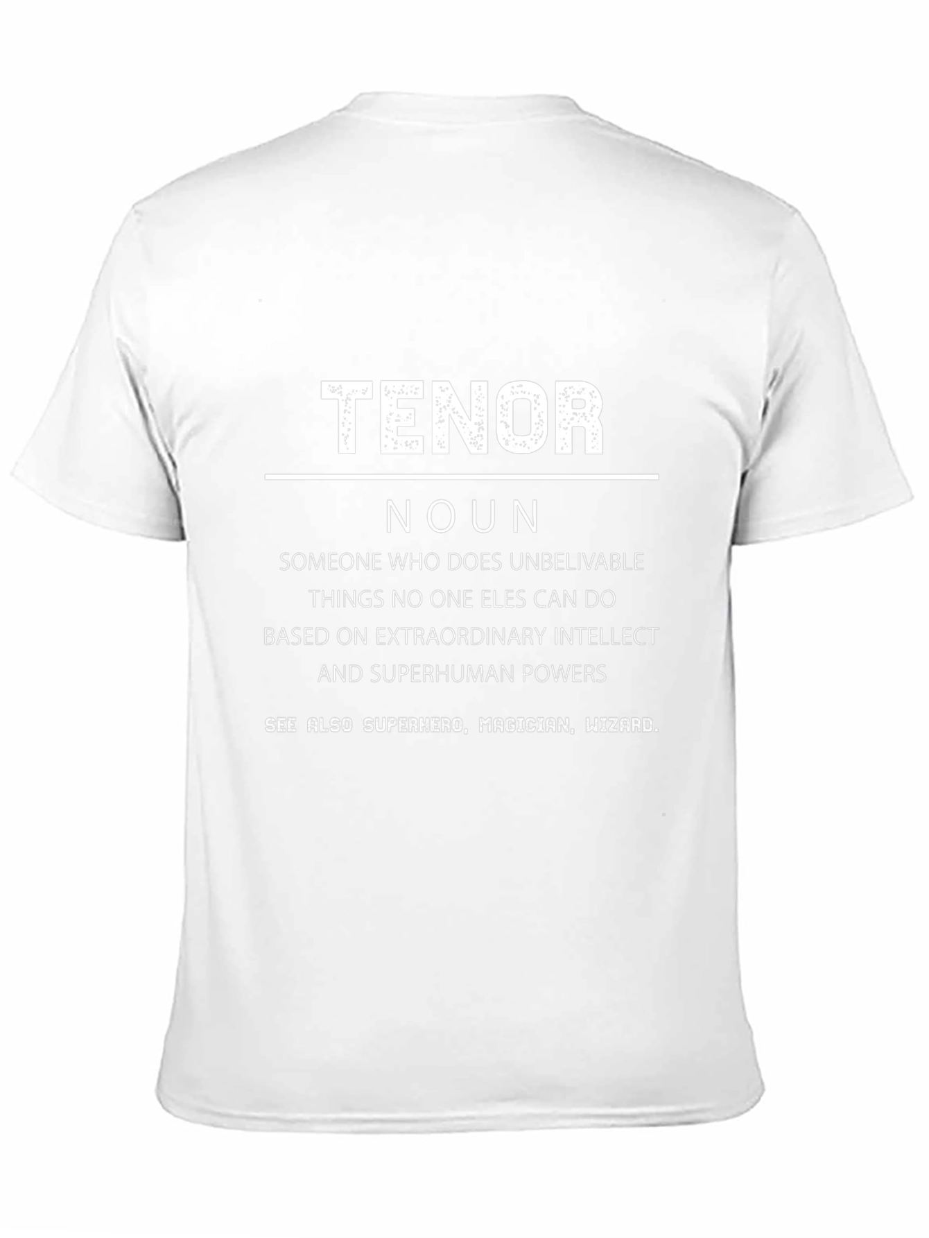 Tenor Noun Definition Graphic Tee - Black