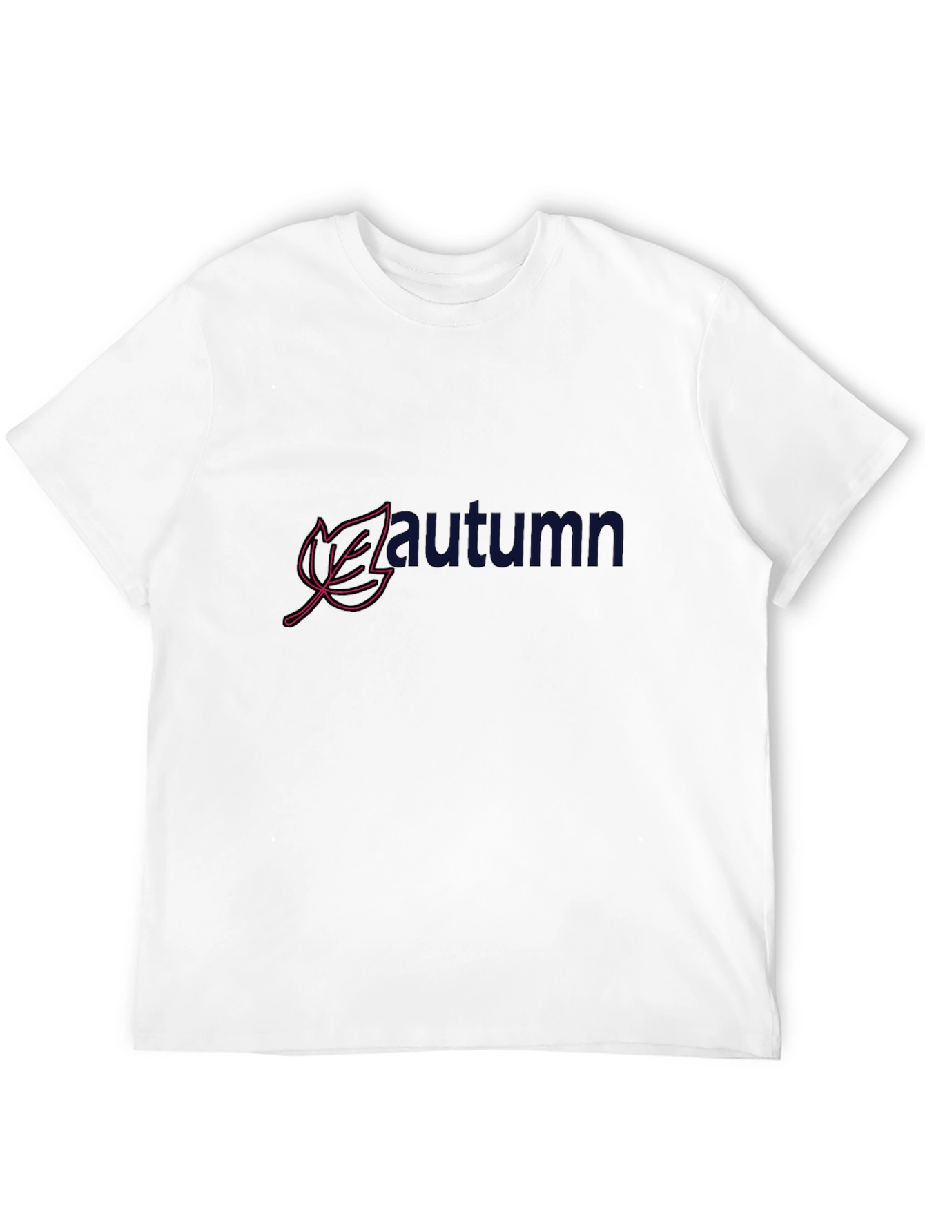 Autumn Leaf Graphic Print Black T-Shirt