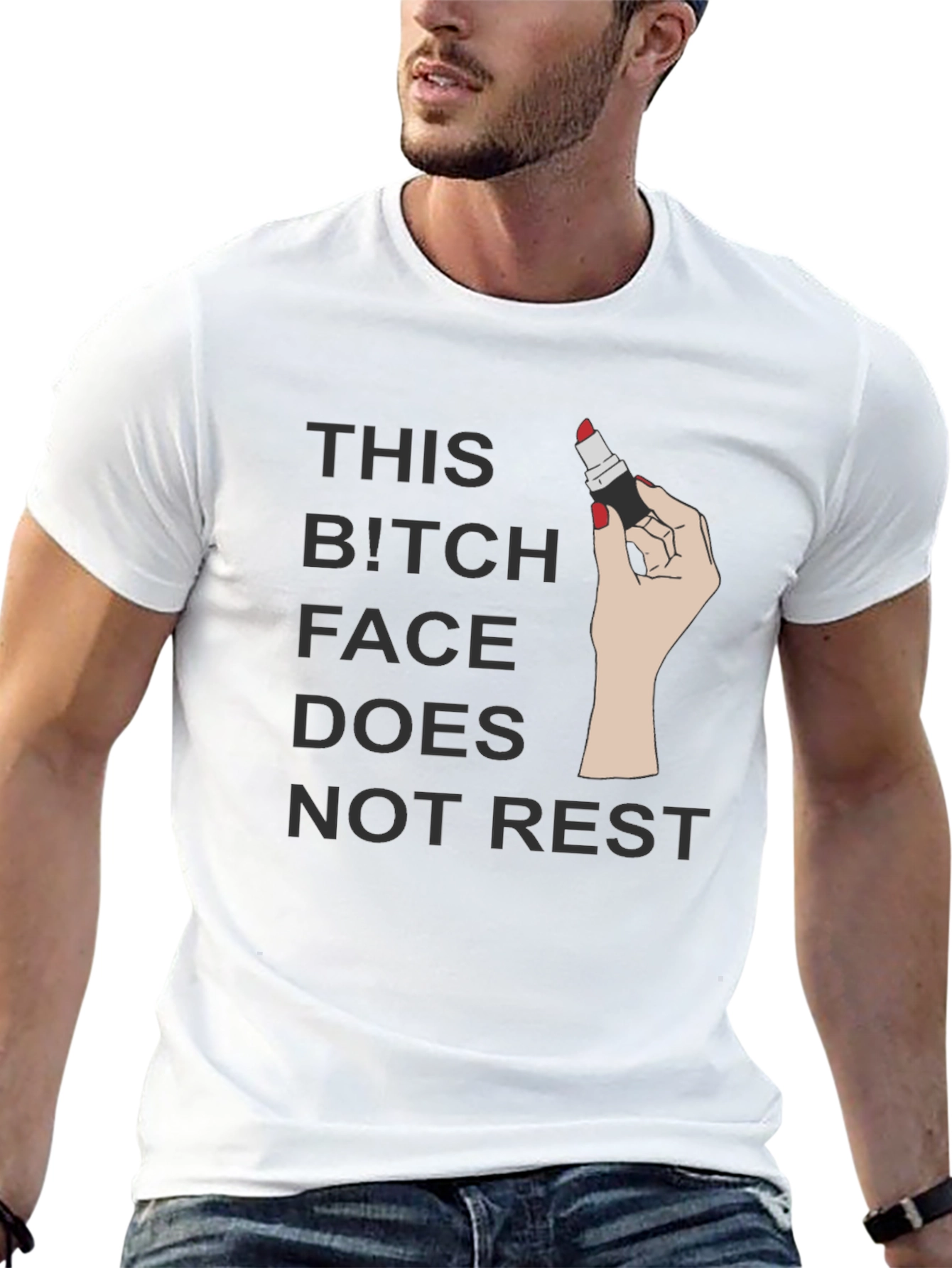 Sarcastic This B!tch Face Does Not Rest Graphic Tee