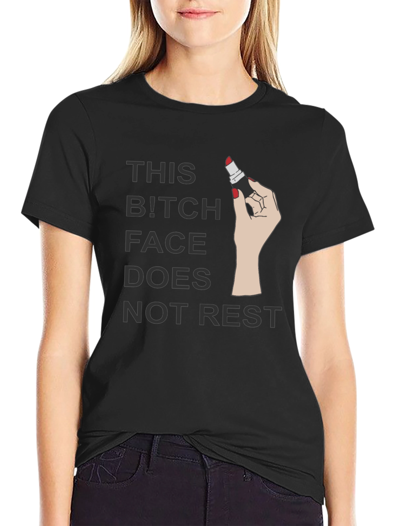 Sarcastic This B!tch Face Does Not Rest Graphic Tee