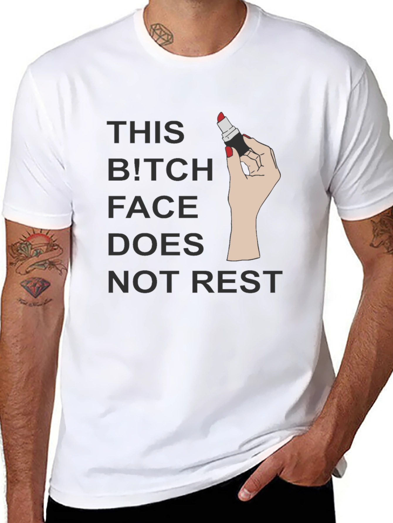 Sarcastic This B!tch Face Does Not Rest Graphic Tee