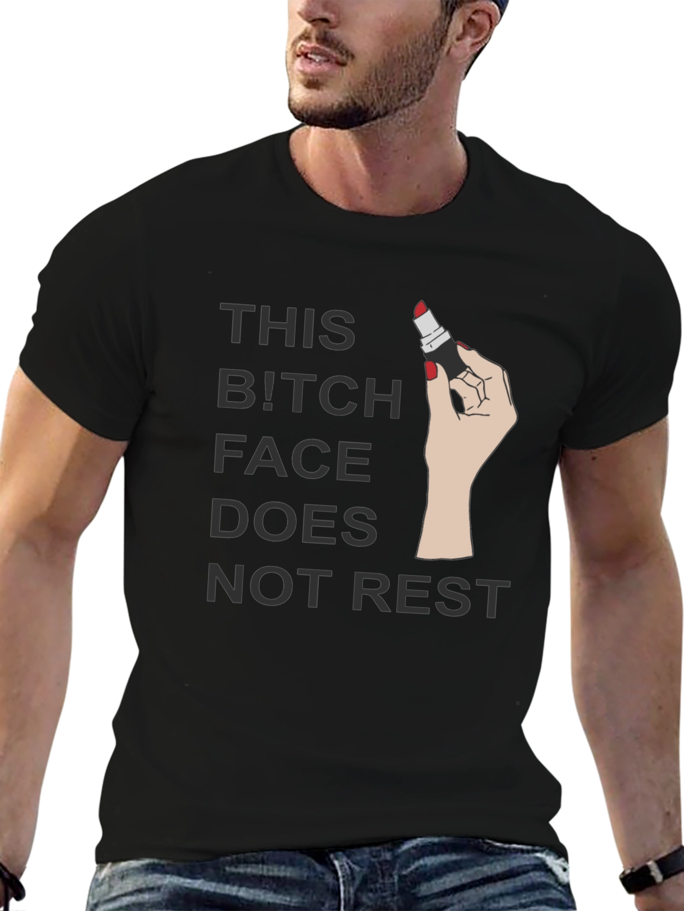 Sarcastic This B!tch Face Does Not Rest Graphic Tee