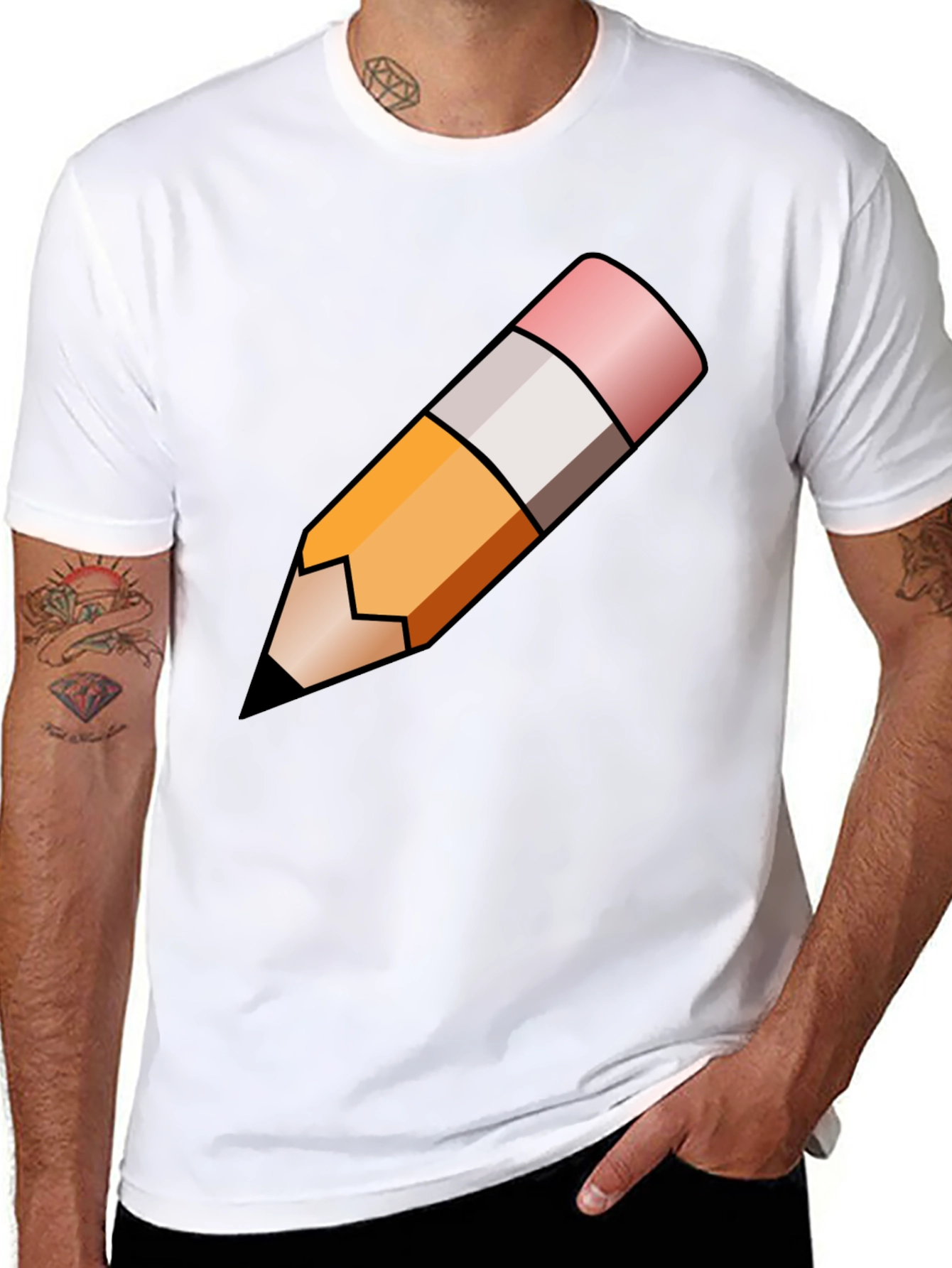 Pencil Graphic Tee - Artist Writer Student Fashion